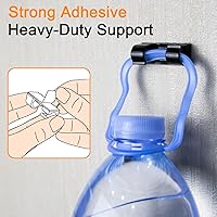 Vista 4 de SOULWIT 50 clips autoadhesivos para organizar cables, organizadores de cables, clips de cable adhesivos para TV, PC, laptop, cable Ethernet, Negro