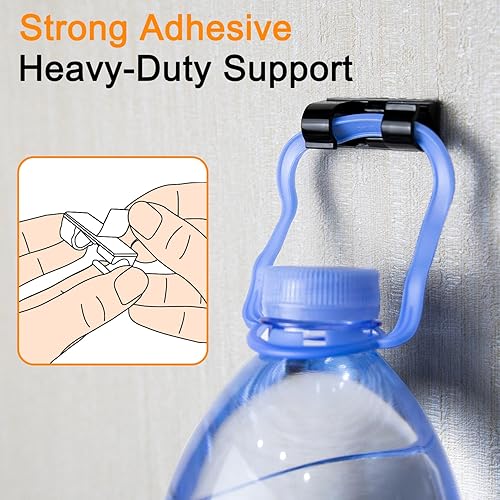 Miniatura 4 de SOULWIT 50 clips autoadhesivos para organizar cables, organizadores de cables, clips de cable adhesivos para TV, PC, laptop, cable Ethernet, Negro