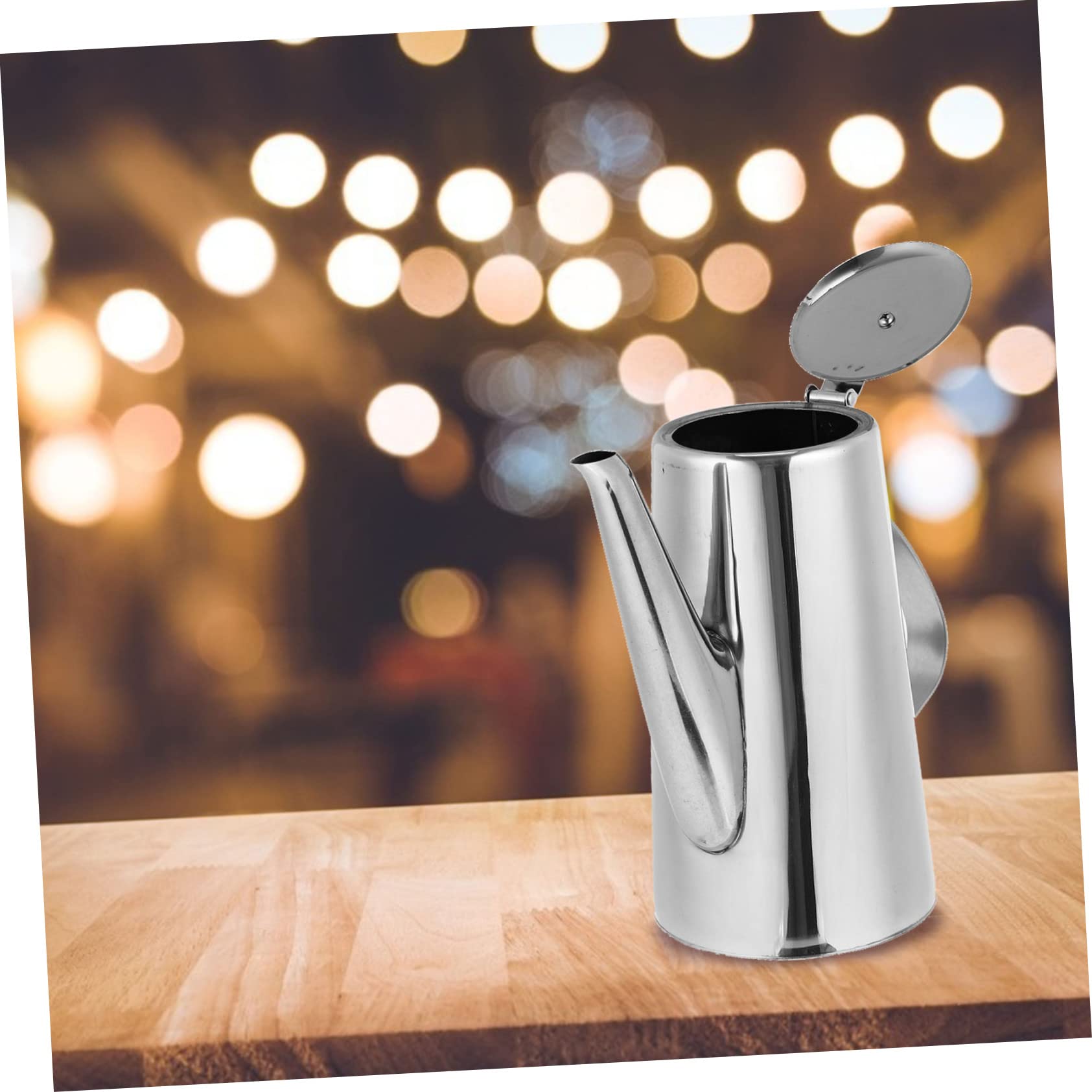 Mipcase Bottiglia Di Olio in Acciaio Inossidabile 1L - Contenitore Olio Da Cucina Con Dosatore Antigoccia Per Uso Domestico Ristoranti Bar E Buffet