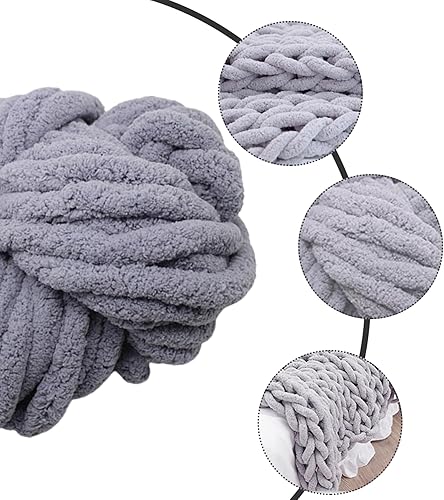 Miniatura 3 de Hilo grueso de 8.82 ozrollo de hilo grueso de felpa para ganchillo cálido y suave hilo para hacer suéteres de invierno, zapatos, sombreros,