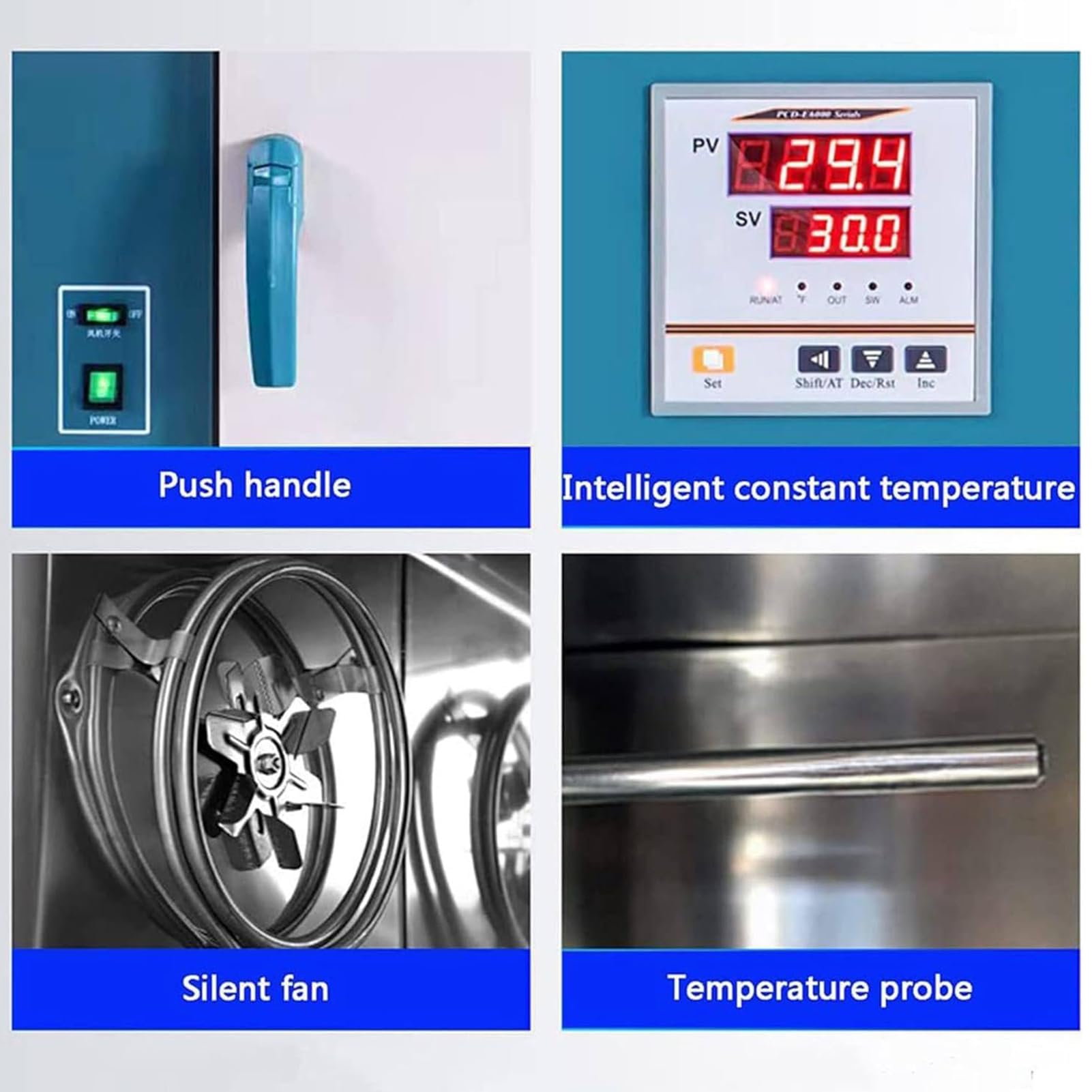 LoJax Horno Eléctrico De Secado a Temperatura Constante, para Secado En Ensayos De Laboratorio Y Tratamiento Térmico, +50 ℃ a 300 ℃, Pantalla De Temperatura, con Tabique De 2 Niveles