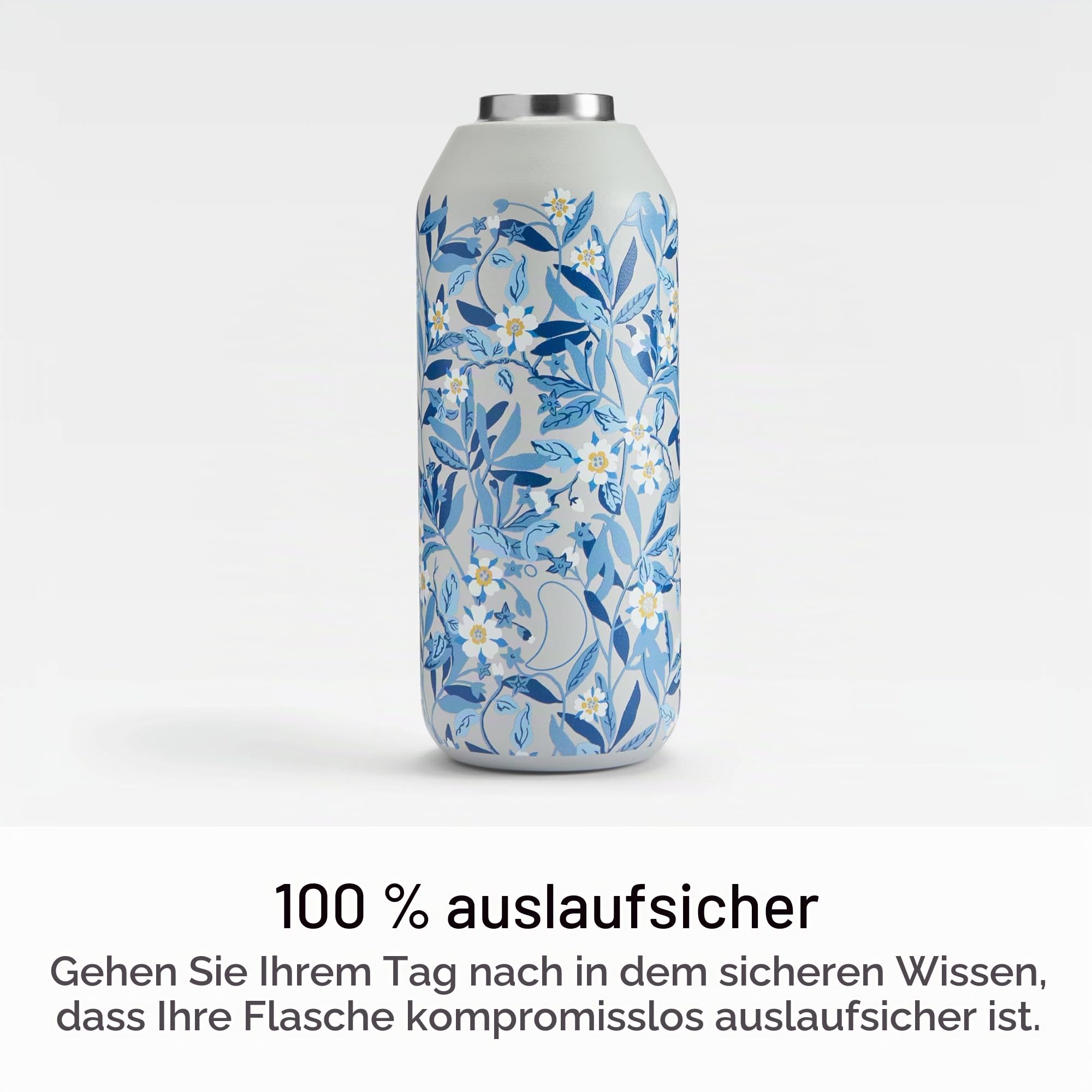 Chilly's Series 2 Trinkflasche - Isolierflasche aus Edelstahl mit Soft-Touch-Kragen & Trageschlaufe - Thermoflasche für heiße & kalte Getränke - Auslaufsicher, kein Schwitzen