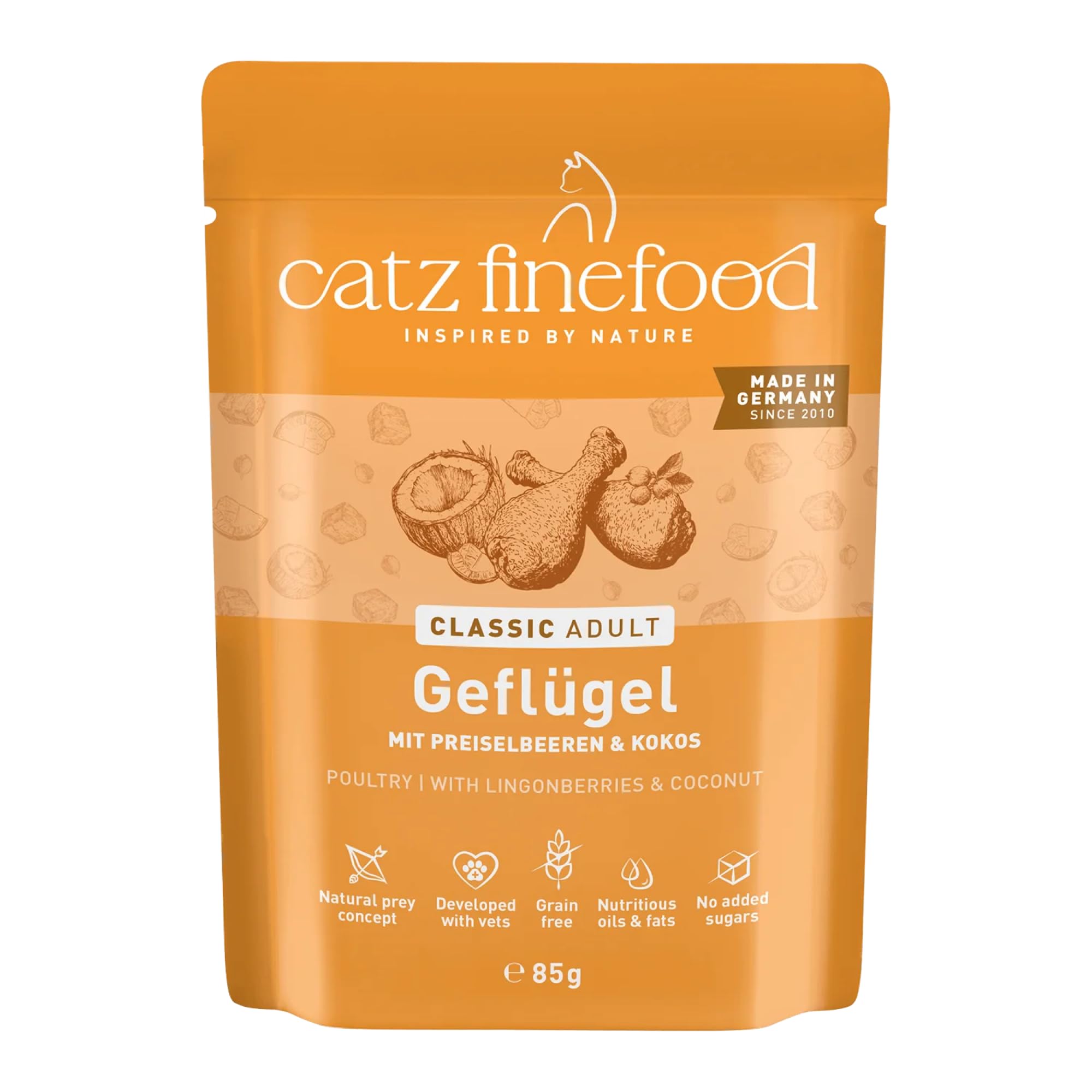 catz finefood N° 3 - Nourriture Humide pour Chats - Nourriture Fine - sans céréales ni Sucre - Haute teneur en Viande - 24 sachets de 85 g