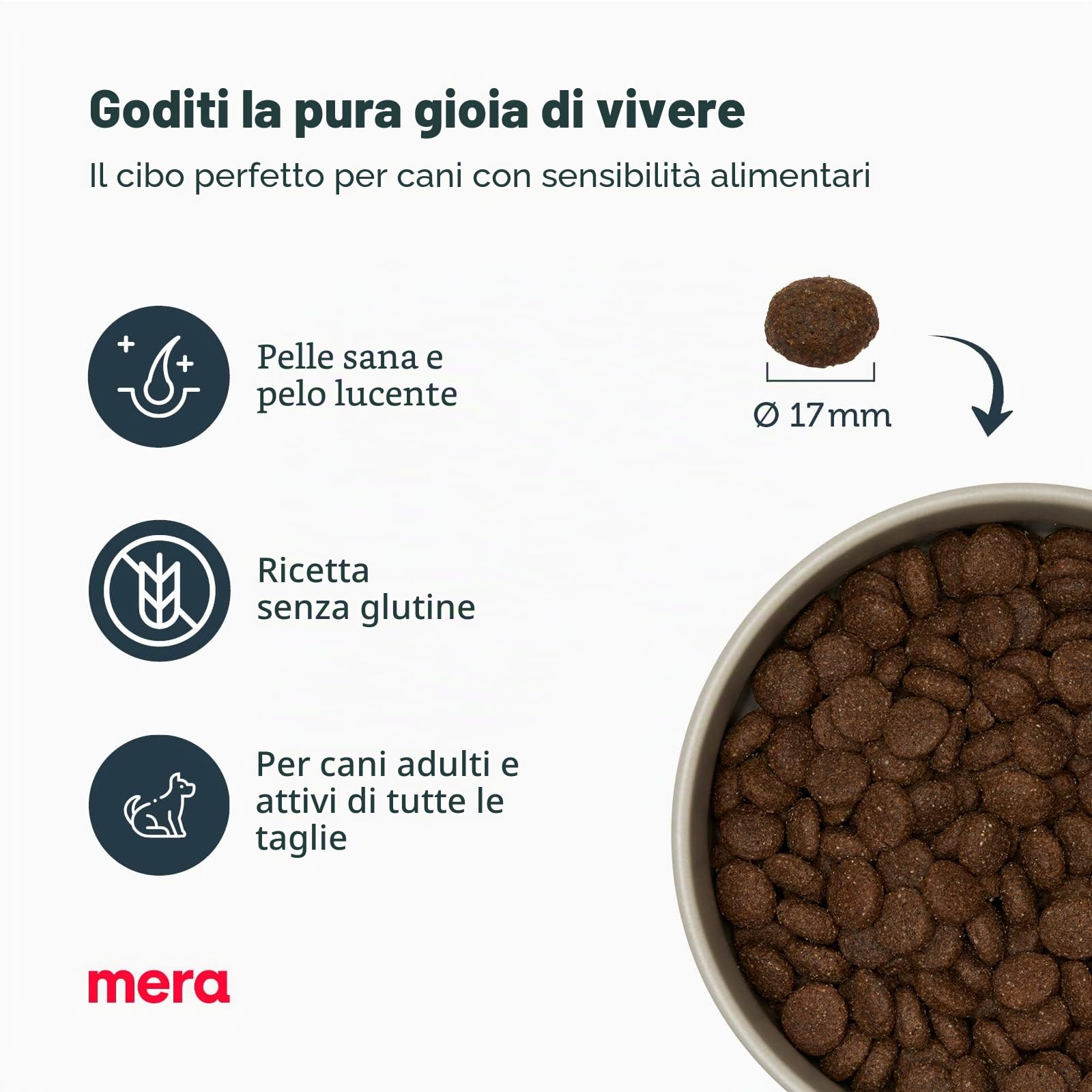 Mera Agnello & Riso Sensitive, Cibo Secco per Cani Sensibili, Adulti, Senza Grano e Zucchero (12,5 kg)