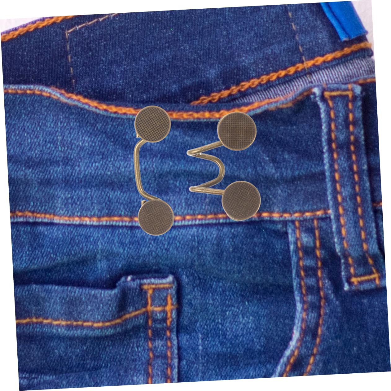 Gadpiparty 5 Set Bottone in Vita Affrettato Pulsante Fibbia Cinch Bottone Dei Jeans Pantaloni Stretti in Vita Pulsanti Strumento Stretto in Vita Pratici Bottoni Jeans Lega 4 Pezzi*5