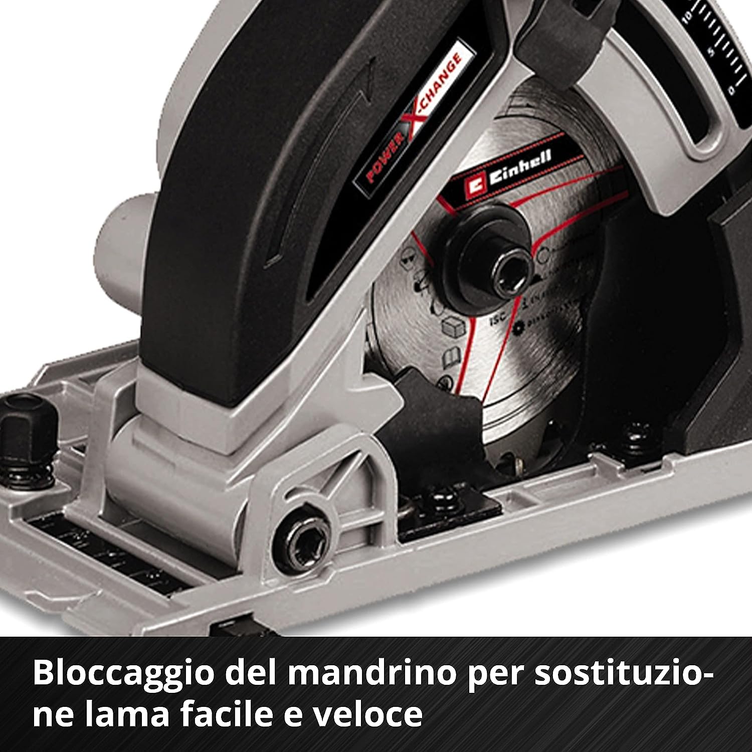 Einhell Mini sega circolare manuale a batteria TE-CS 18/89 Li-Solo Power X-Change (18 V, ioni di litio, 2500 min-1, profondità di taglio 28 mm, diametro della lama 89 mm, senza batteria e caricatore)