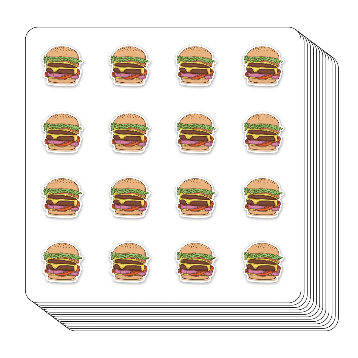 Hamburger Planner Stickers, 0.5in Scrapbooking Kids DIY Calendar Crafting 208-Pack