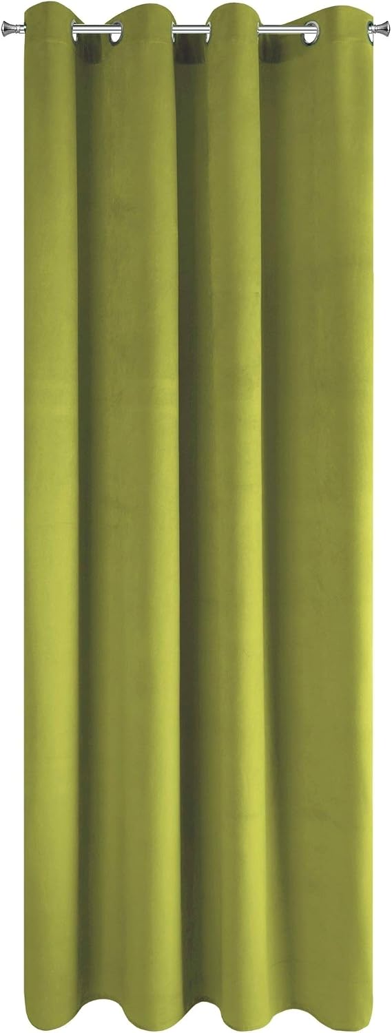 Eurofirany PIERRE Soft Plain Opaque Velvet Curtain with Eyelets, 1 Unit