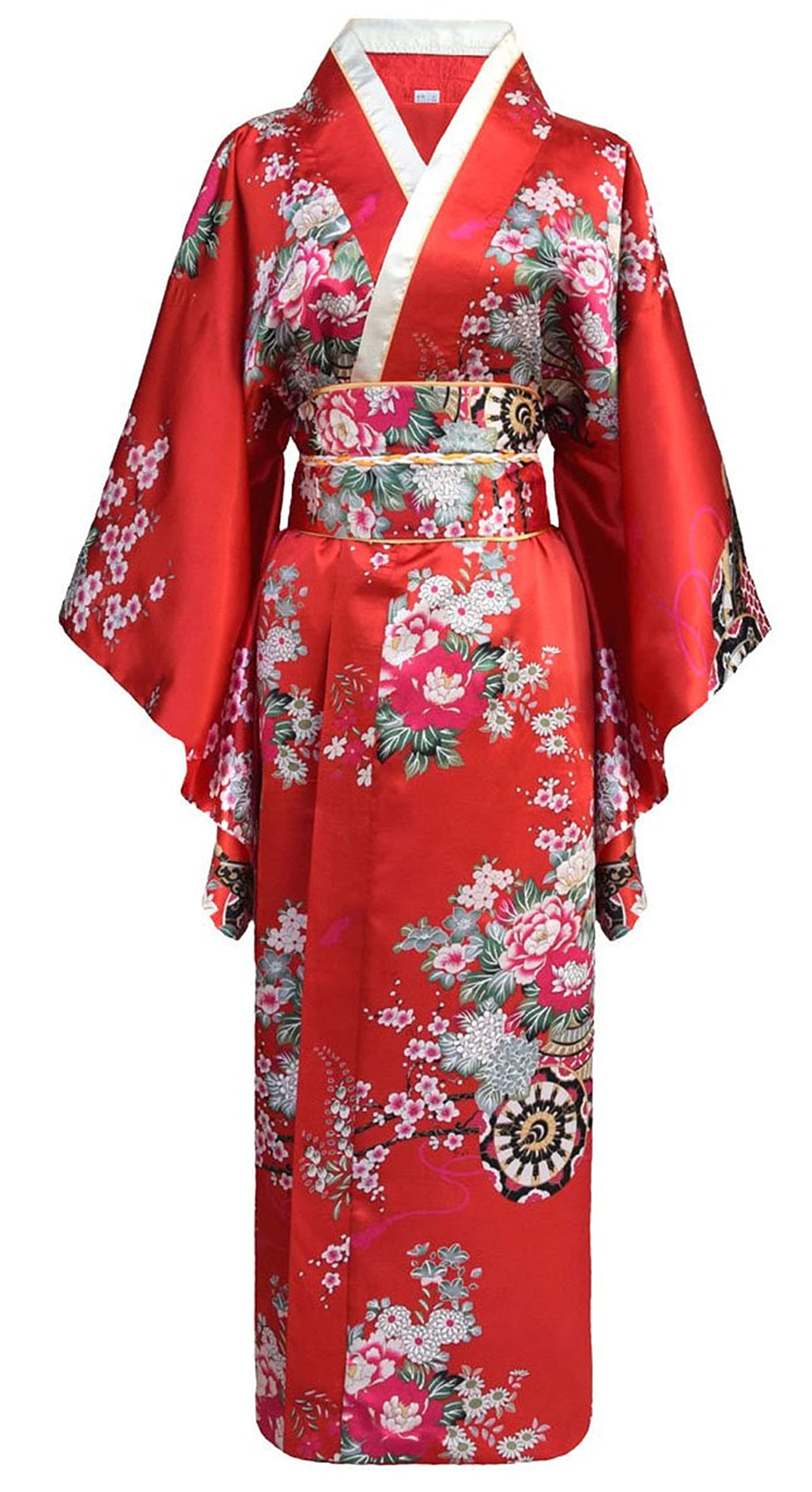 Bon amixyl Buen amixyl kimono japonés mujer Tradicional joven dama Yukata con traje traje de traje de cosplay bata de satén