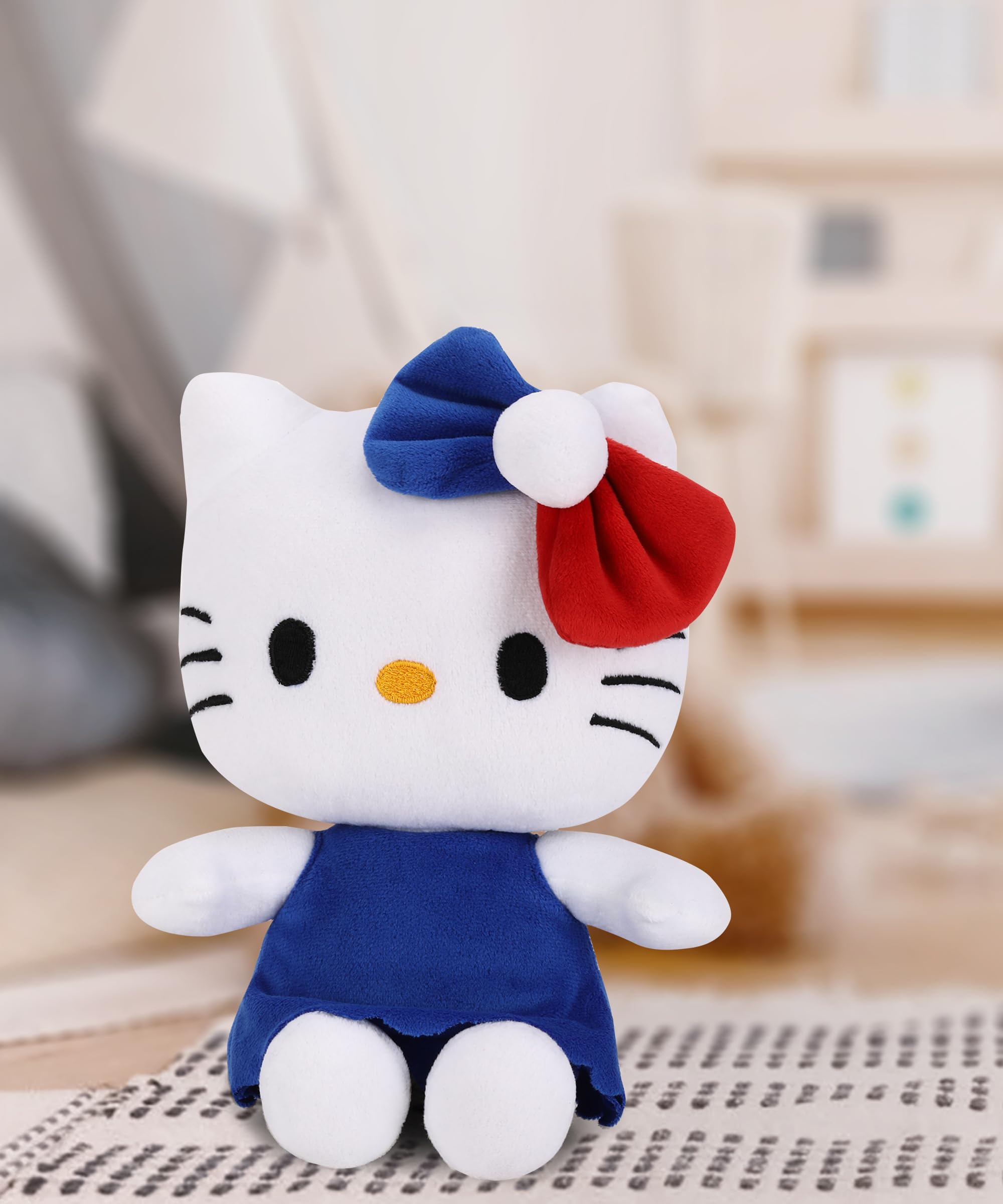 hello kitty blue dress plush PPI-HK-012, Plushie Soft Toy in a Charming with a Twin Sanrio