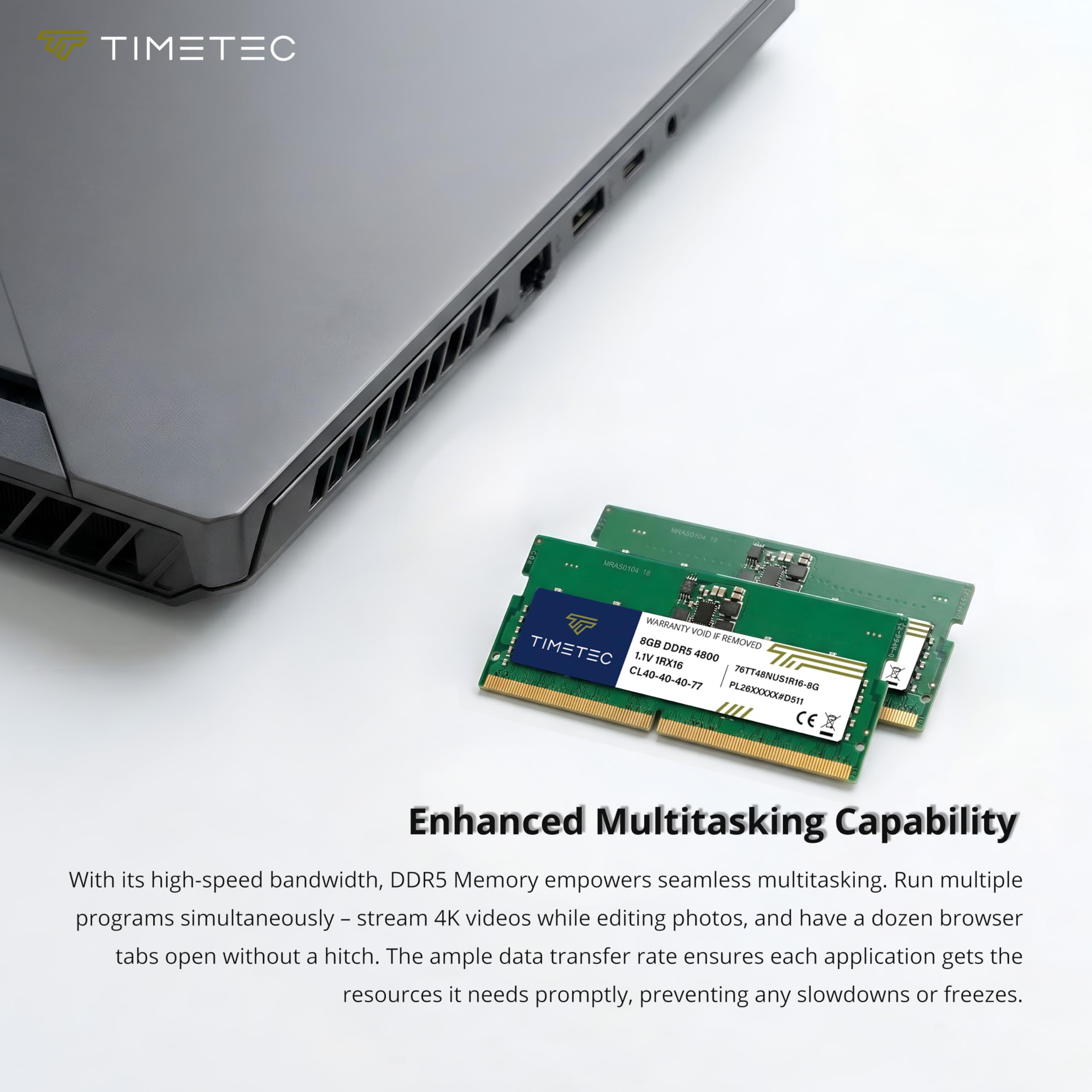 Amazon.co.jp: Timetec 16GB KIT(2x8GB) DDR5 4800MHz PC5-38400