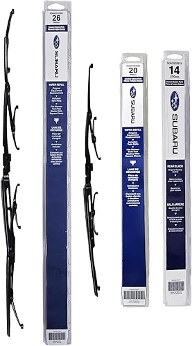 Subaru Juego de limpiaparabrisas delantero y trasero Tribeca B9 2006-2007 - 86543XA02A, SOA591U326R, 86543XA07A, SOA591U320R, SOA591R614 - OEM