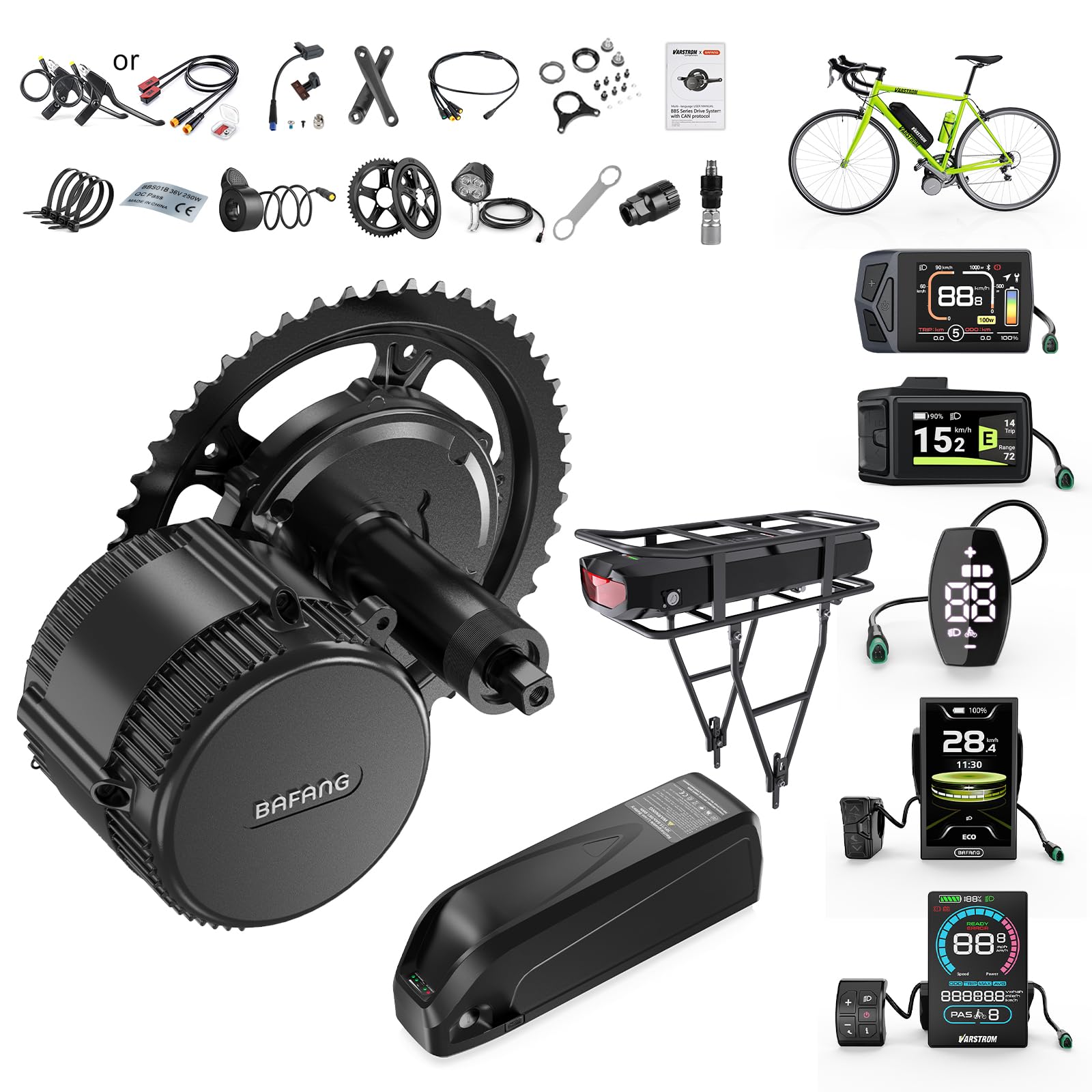 Bafang BBS02B 48V 750W モーター 68MM　電動アシスト Amazon.com: BAFANG 750W Mid Drive Kit, BBS02B 48V Ebike Conversion