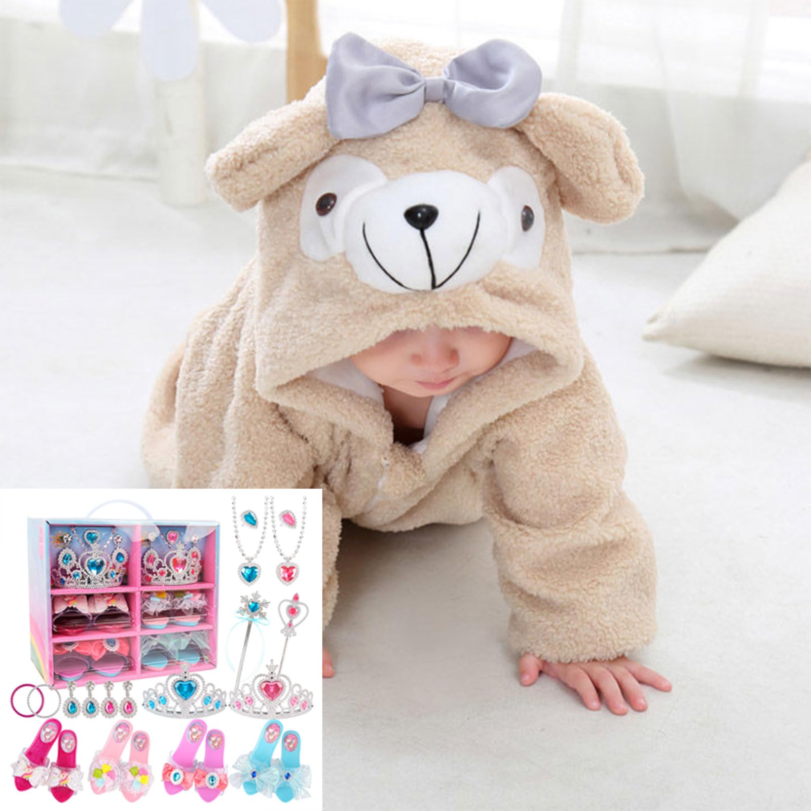 Imagination Rollenspiel Make up Set Kollektion, sicheres und langlebiges Rollenspiel Spielzeug, kreatives Anziehspielzeug Set Anziehen und Schminken von Kindern inspiriert