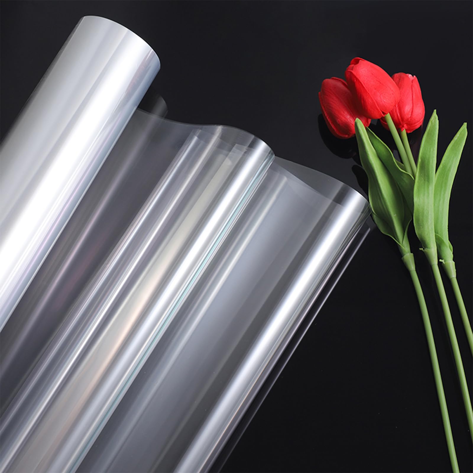 Rotolo Carta Cellophane Trasparente Per Regali E Fiori - 40 Cm X 15 M, Impermeabile, Antipolvere