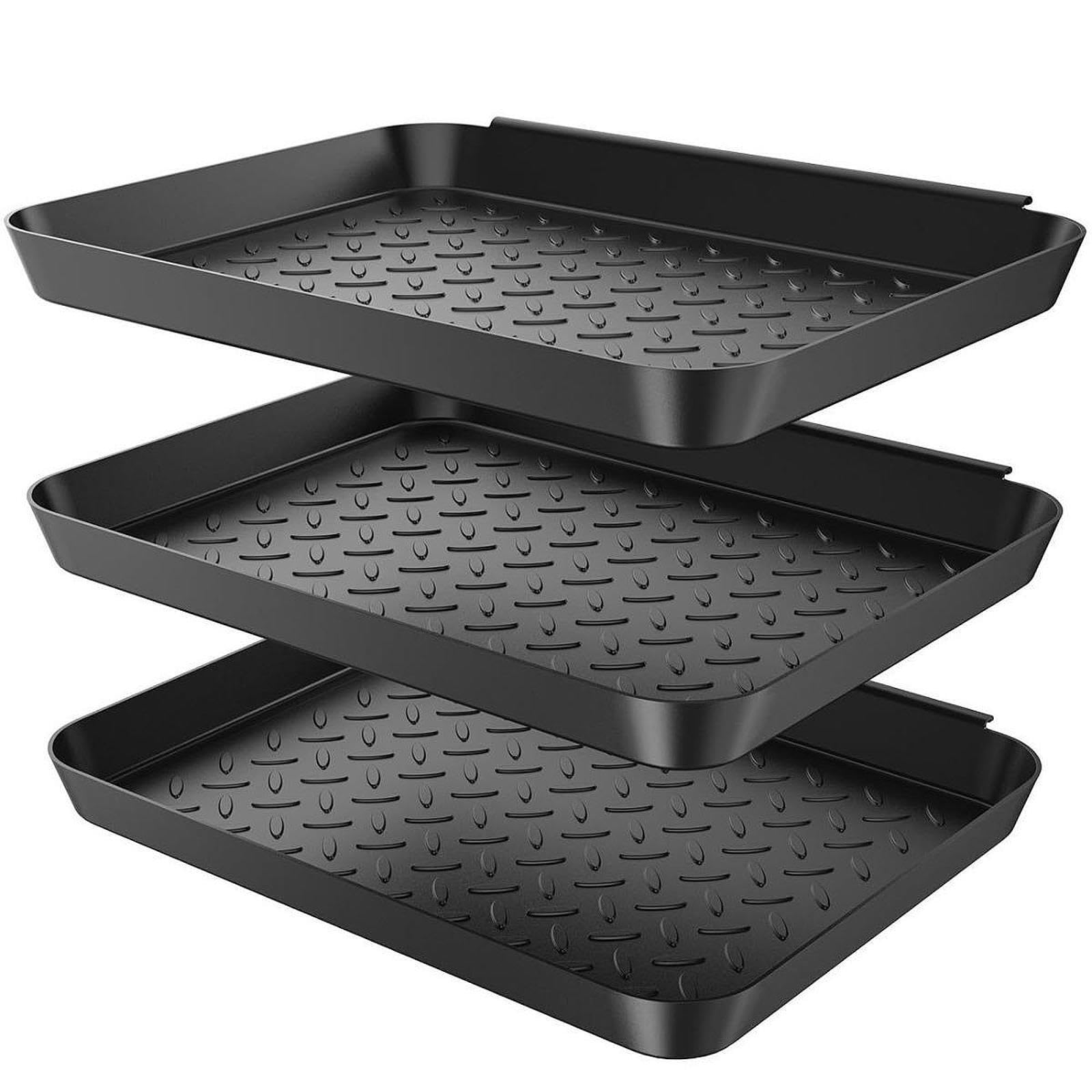2 bandejas para Botas, protección para el Suelo, Bandeja para macetas, Alfombrillas para Botas de Garaje para Barro.