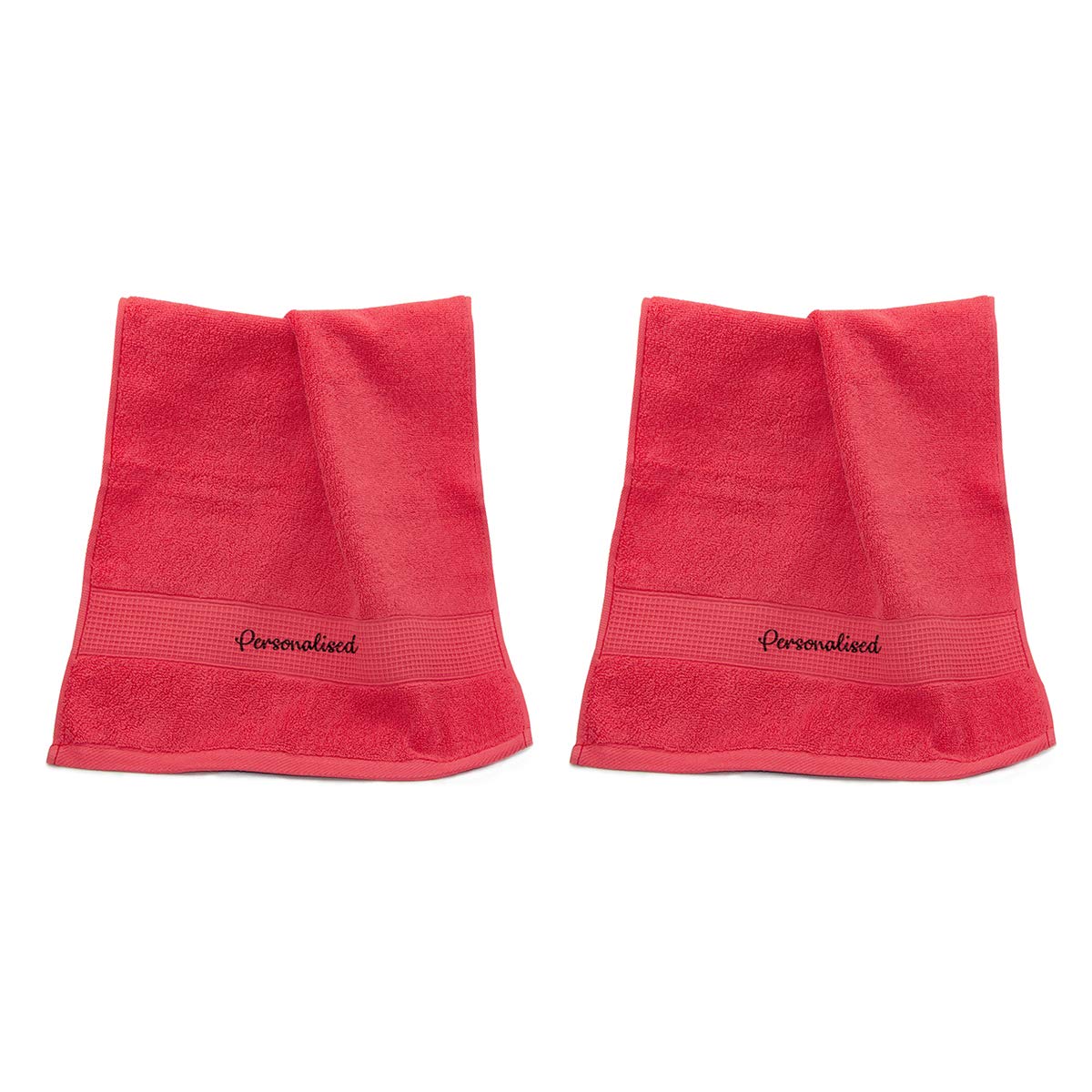 WOWTIFY Monogrammed Hand Towels, Custom Towels with Names, Embroidered Towel Personalized Gift, Premium 100% Cotton,Super Soft Towel for Bathroom(