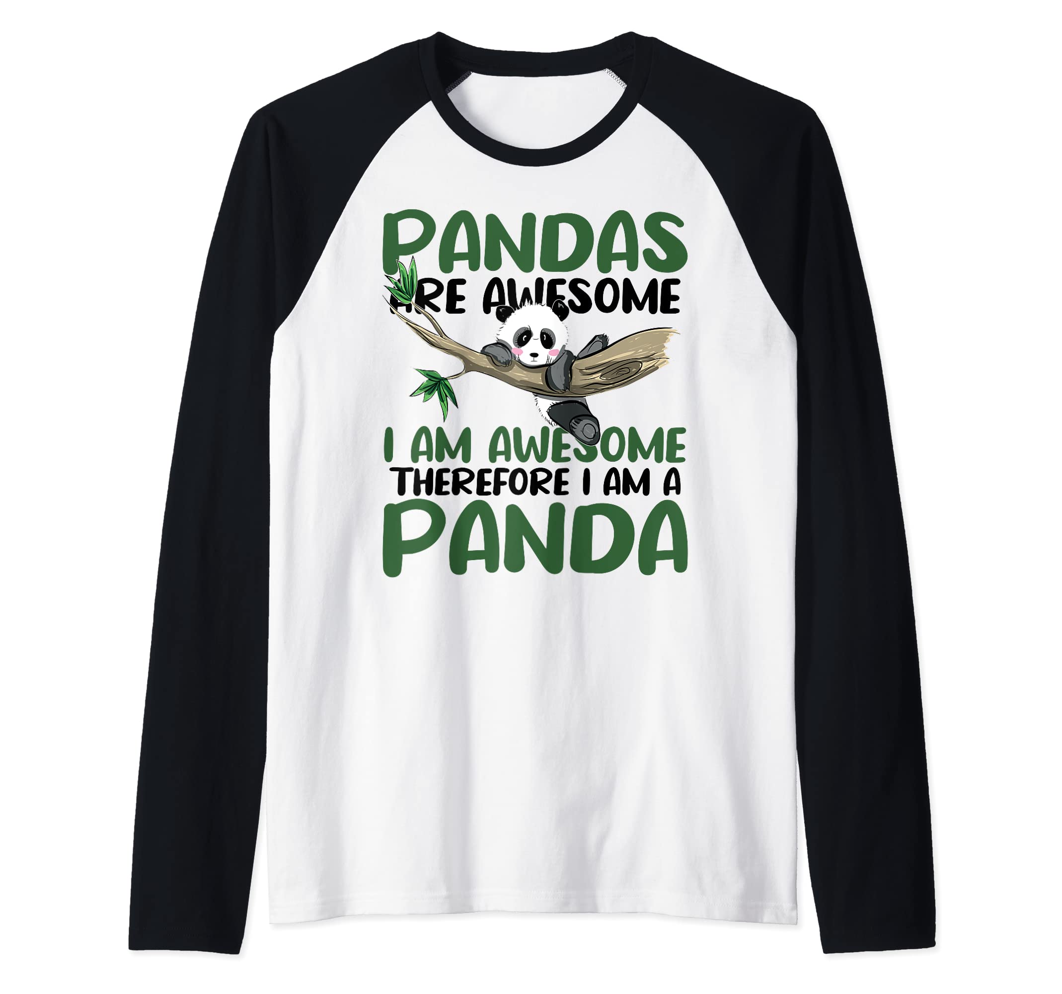 Cute Panda Panda Lover Pandas Raglan Baseball Tee