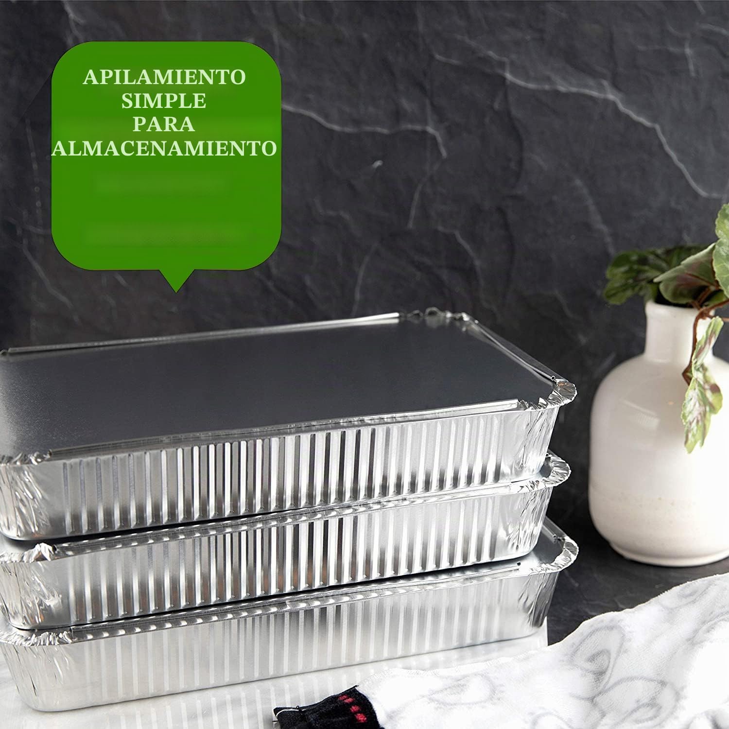 SENENQU 30 Piezas Bandejas Aluminio Desechables 2200 ml con Tapa, Recipientes Rectangulares para Horno, Asar, Congelar y Transportar Comida en Catering, Buffet, Barbacoa y Cocina Diaria