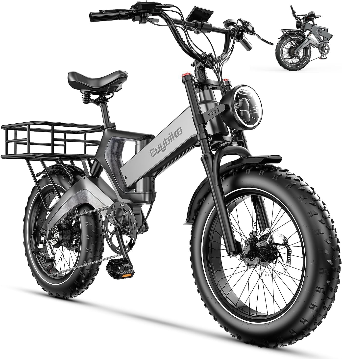 Foldable Electric Bike for Adults with 2000W Peak Motor,20"x4"Fat Tire Ebike for Commuting with 48V 25AH Removable Battery,30MPH Max Speed,80 Miles Max Range
