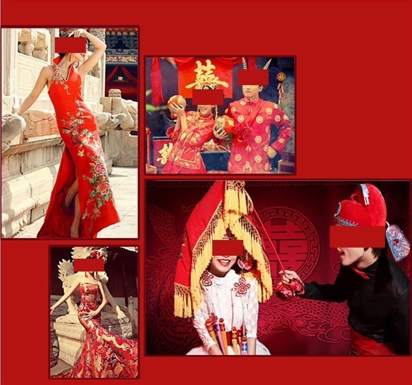 Amazon｜中国の伝統的な赤いシートアジアン寝具高級ドラゴンと