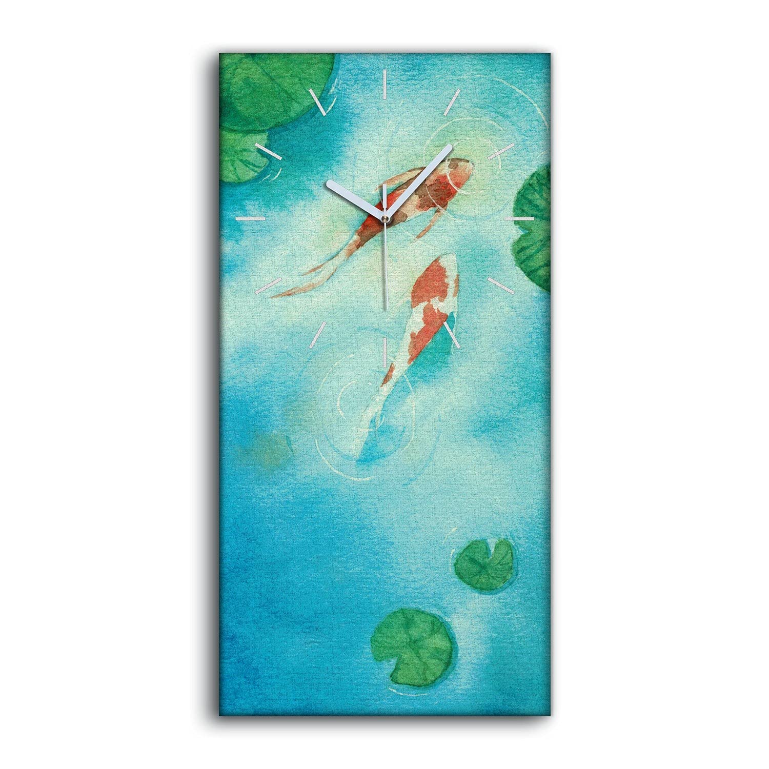Ne pas tic tac en silence horloge sur toile poisson koi sans bruit