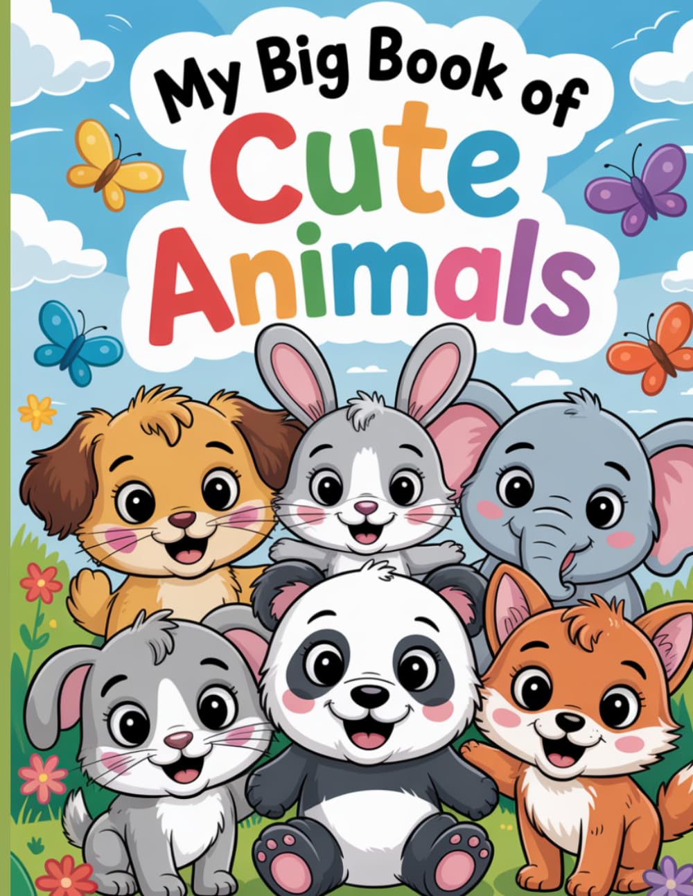 My Big Book of Cute Animals": "Fun and Easy Adorable Animal Scenes for Kids Ages 4–8