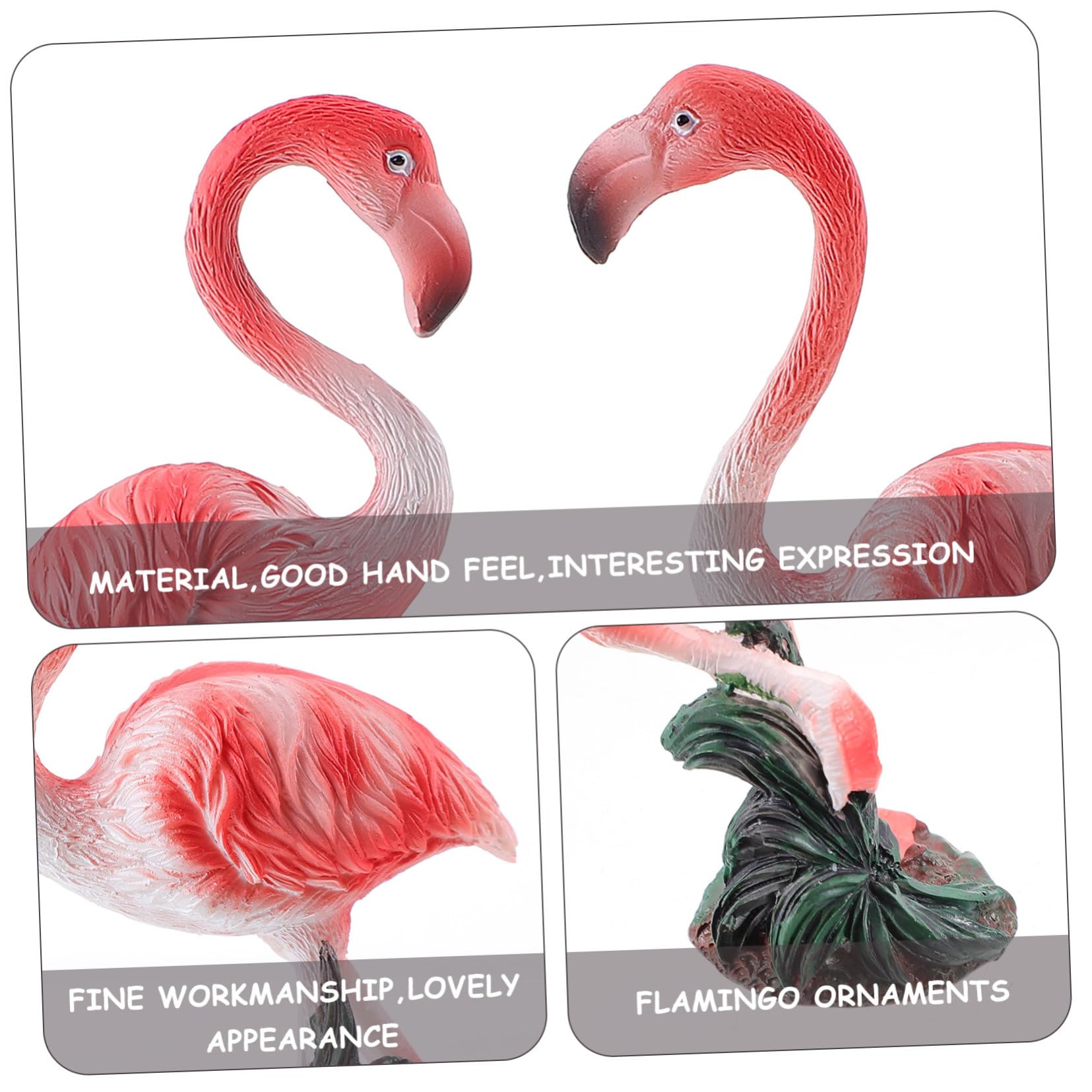 Toyvian 2 Set Ornamento Fenicottero Statue Falso Figura Di Fenicottero All'aperto Arredamento Casa Decorazioni Di Fenicotteri Per Esterni Ornamenti Di Fenicotteri Resina Rosa 2 Pezzi*2