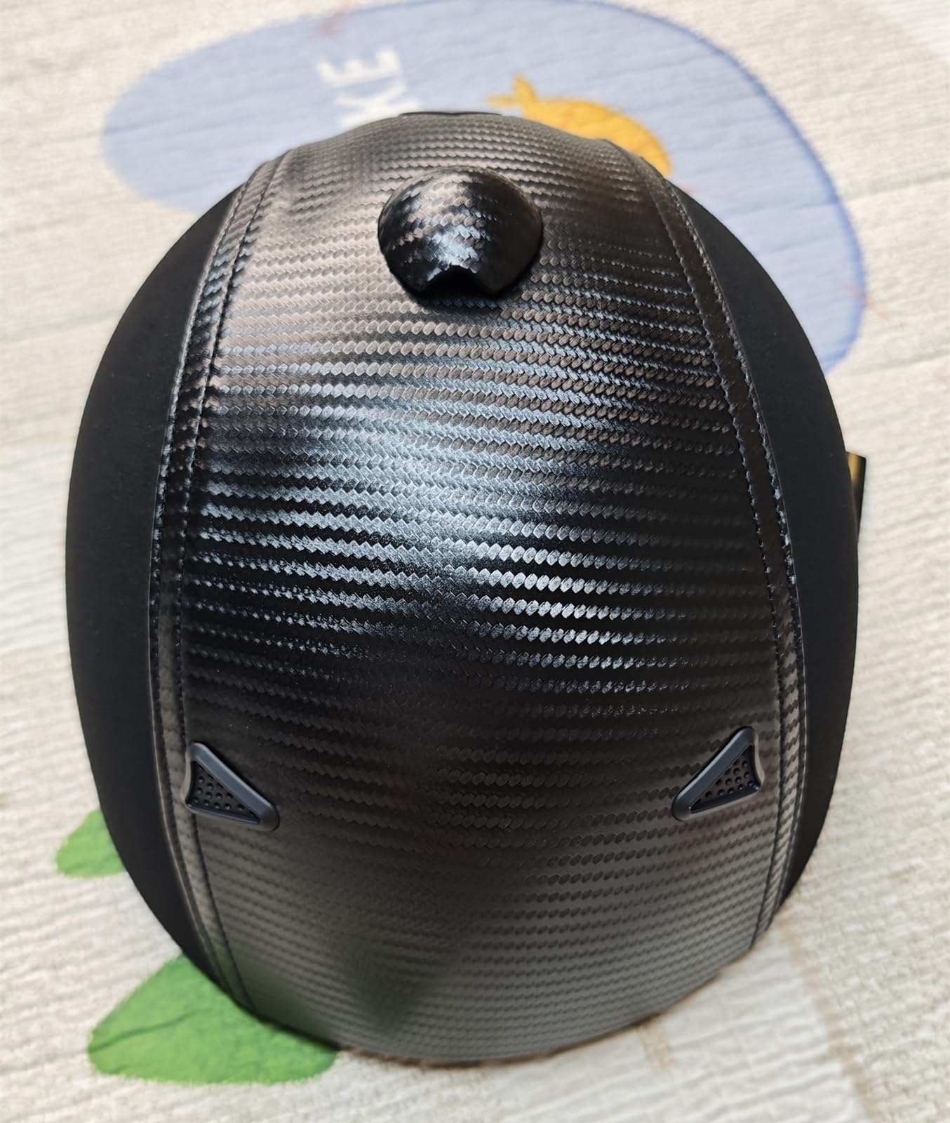 TentHome Vintage kask do jazdy konnej dla dzieci klasyczny retro western kaski jeździeckie z imitacją włókna węglowego dekoracja ze skóry PU