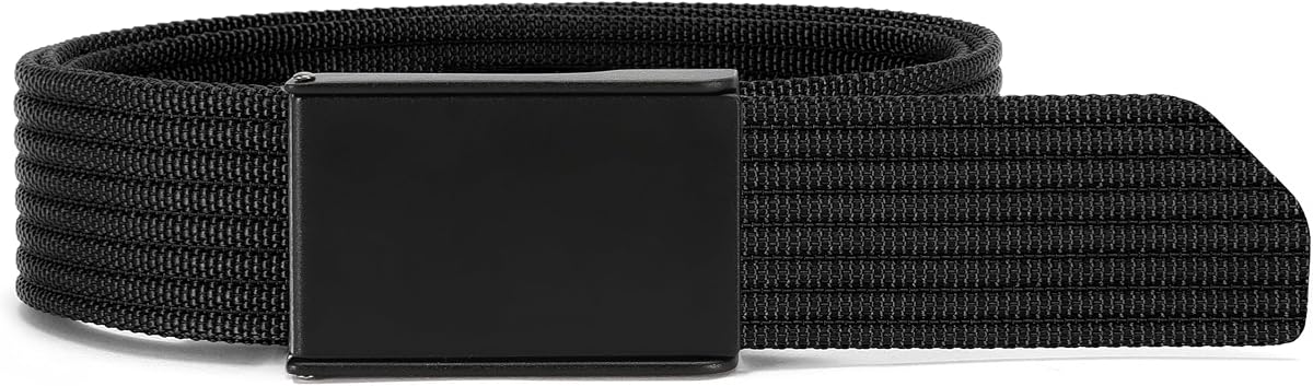 Men's Nylon Webbing Belt - 1.5" Golf Belt with Zinc Alloy Buckle | Adjustable One-Size Fit, Quick Release Buckle, Trim-to-Fit Design, Ideal for Casual Wear, Work & Military