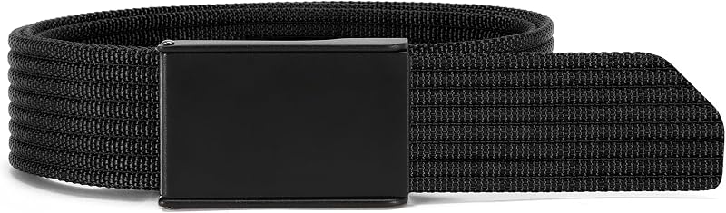 Men's Nylon Webbing Belt - 1.5" Golf Belt with Zinc Alloy Buckle | Adjustable One-Size Fit, Quick Release Buckle, Trim-to-Fit Design, Ideal for Casual Wear, Work & Military