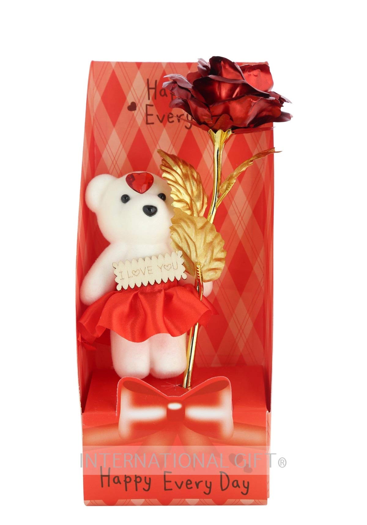INTERNATIONAL GIFT® Red Rose | Valentine’s Day Gift for Cute Romantic Love Present for Girlfriend, Boyfriend, or Partner-image-30