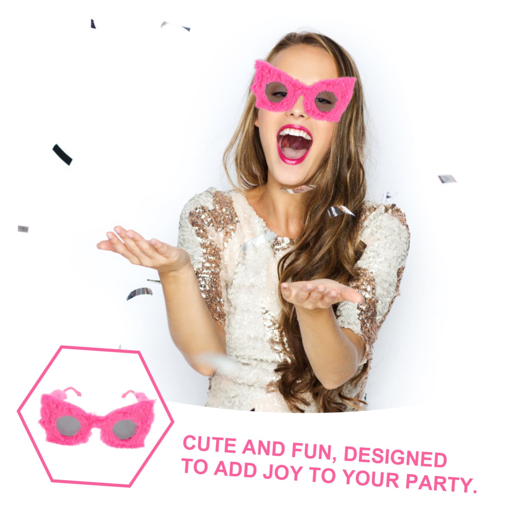 Ipetboom Lunettes En Peluche Duveteuses Bachelorette Décoration Tendance Fête Lunettes De Soleil Lunettes De Soleil Drôles Femmes Lunettes De Soleil Géantes Accessoire Lunettes De