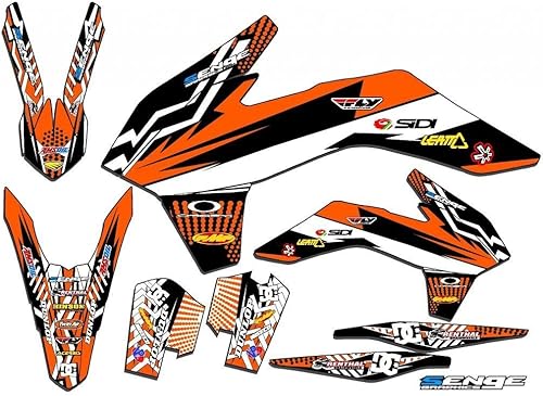 Kit de base gráfica SX 65 Mayhem Orange Senge 2002-2008 compatible con KTM Kit de base gráfica SX 65 Mayhem Orange Senge 2002-2008 compatible con KTM