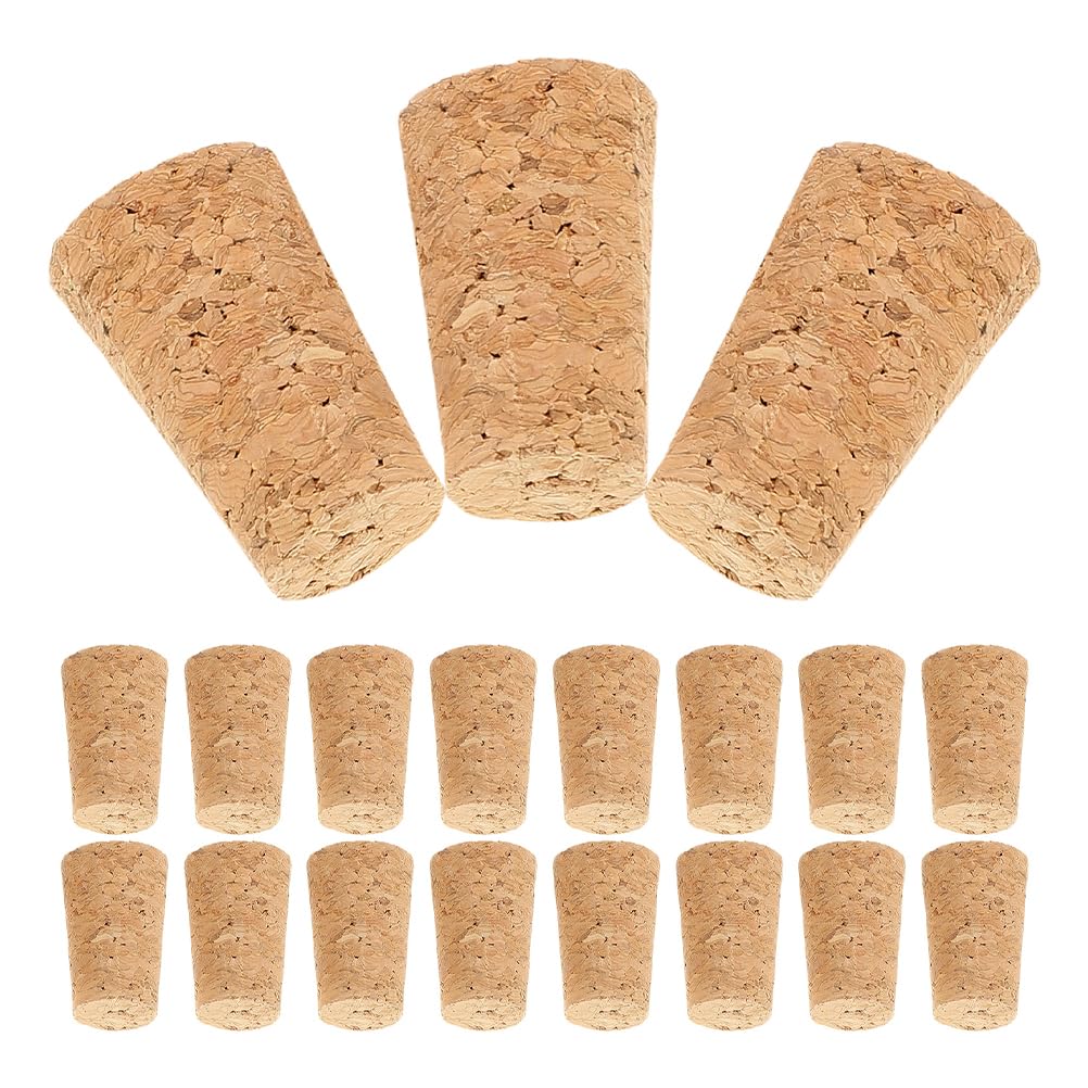 LOGOFUN 150PCS Cork Stoppers Wood Corks Plugs Wooden Wine Bottle Replacement Corks for Beer Liquor Bottle Supplies - 2 * 2 * 3.5CM