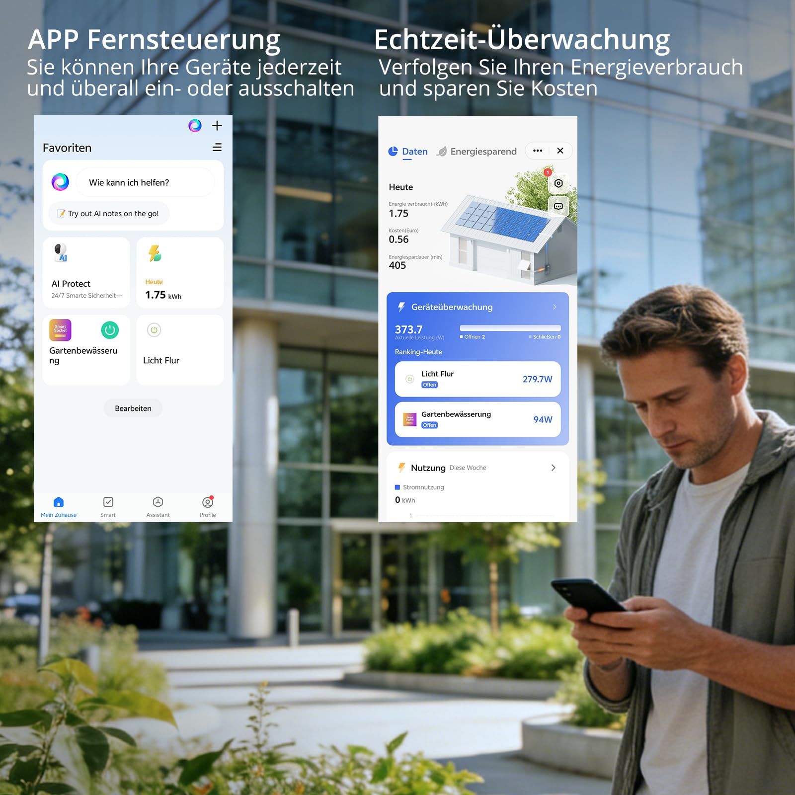 EYPINS WLAN-Steckdose Outdoor IP54, Smart Außensteckdose 3680W/16A 4er-Pack