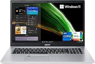 Acer Aspire 5 A517-52-75N6 Laptop | 17.3" Full HD IPS Display | 11th Gen Intel Core i7-1165G7 | Intel Iris Xe Graphics | 16GB DDR4 | 512GB SSD | WiFi 6 | Fingerprint Reader | BL Keyboard | Windows 11