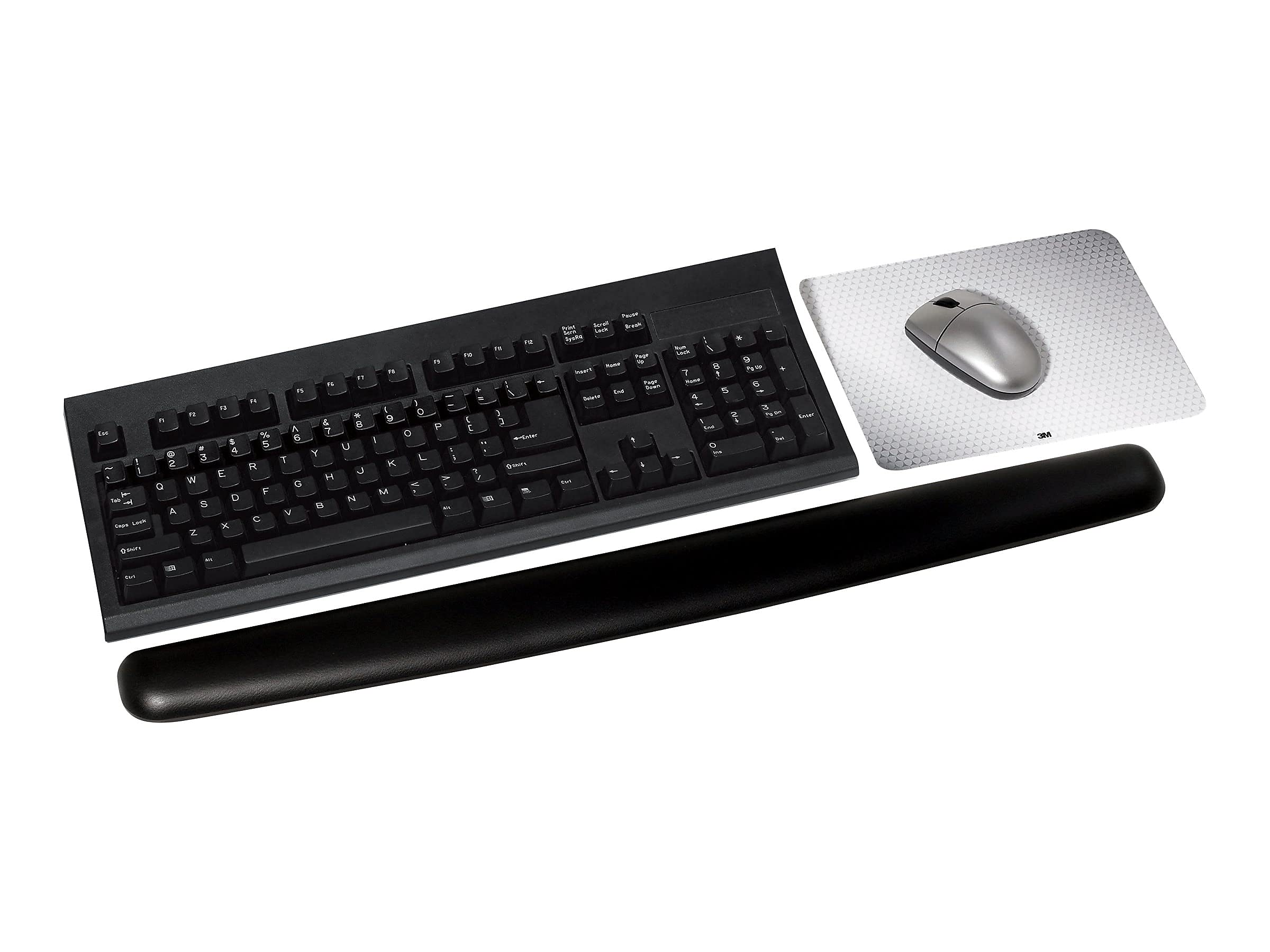 3M WR340LE Gel Thin Wrist Rest, Extended Length, Black Leatherette
