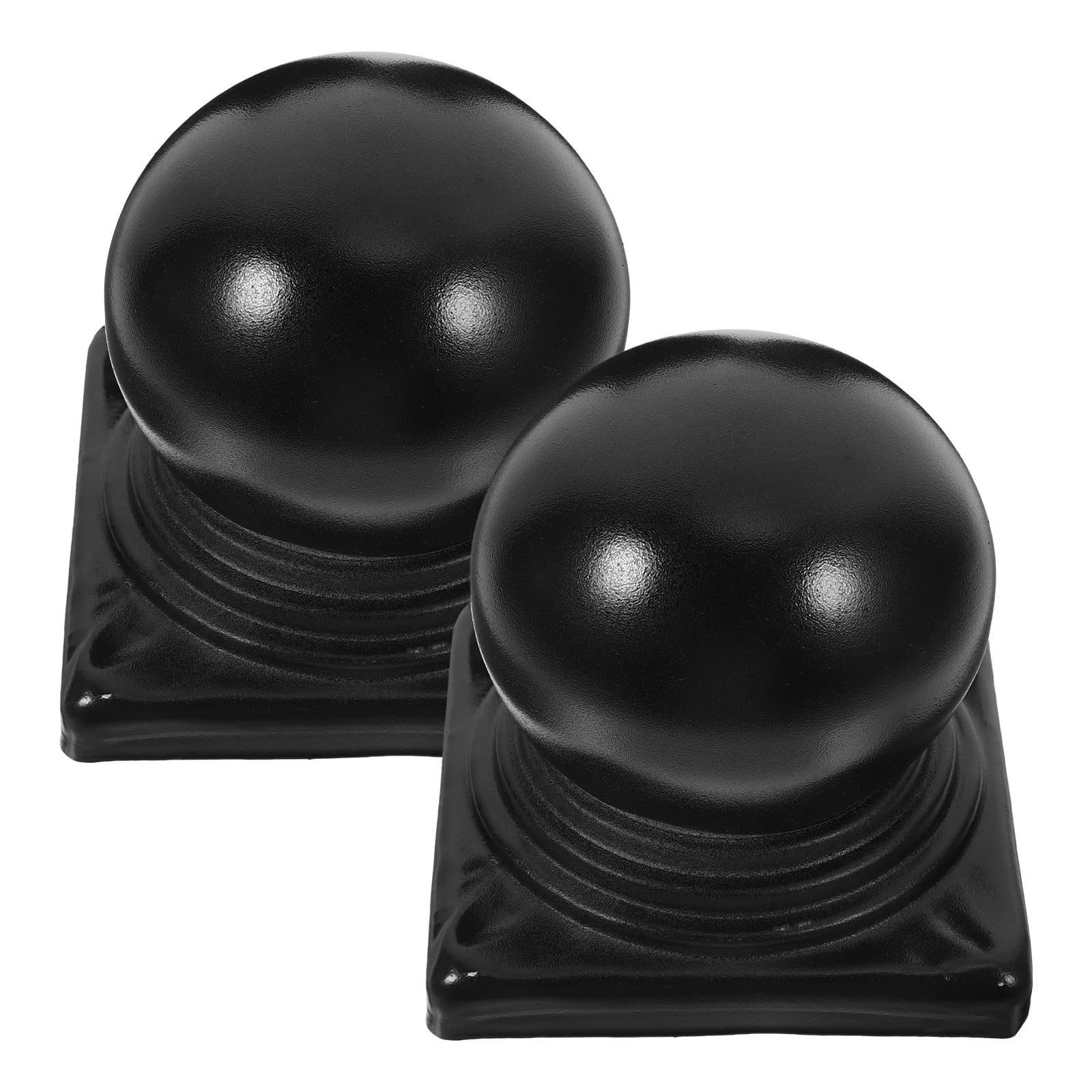 Mwahju One Color 2 Pcs Black Cap Finial Post Tops Fence For Fences