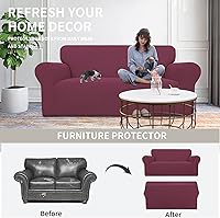 Vista 574 de Easy-Going - Funda elástica para sofá, 1 pieza, protector de muebles, suave, con parte inferior elástica, para niños, tela de jacquard de poliéster