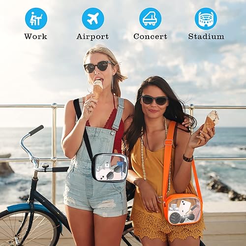 Miniatura 8 de KETIEE Bolso cruzado transparente, aprobado para estadios, para conciertos, eventos deportivos, festivales