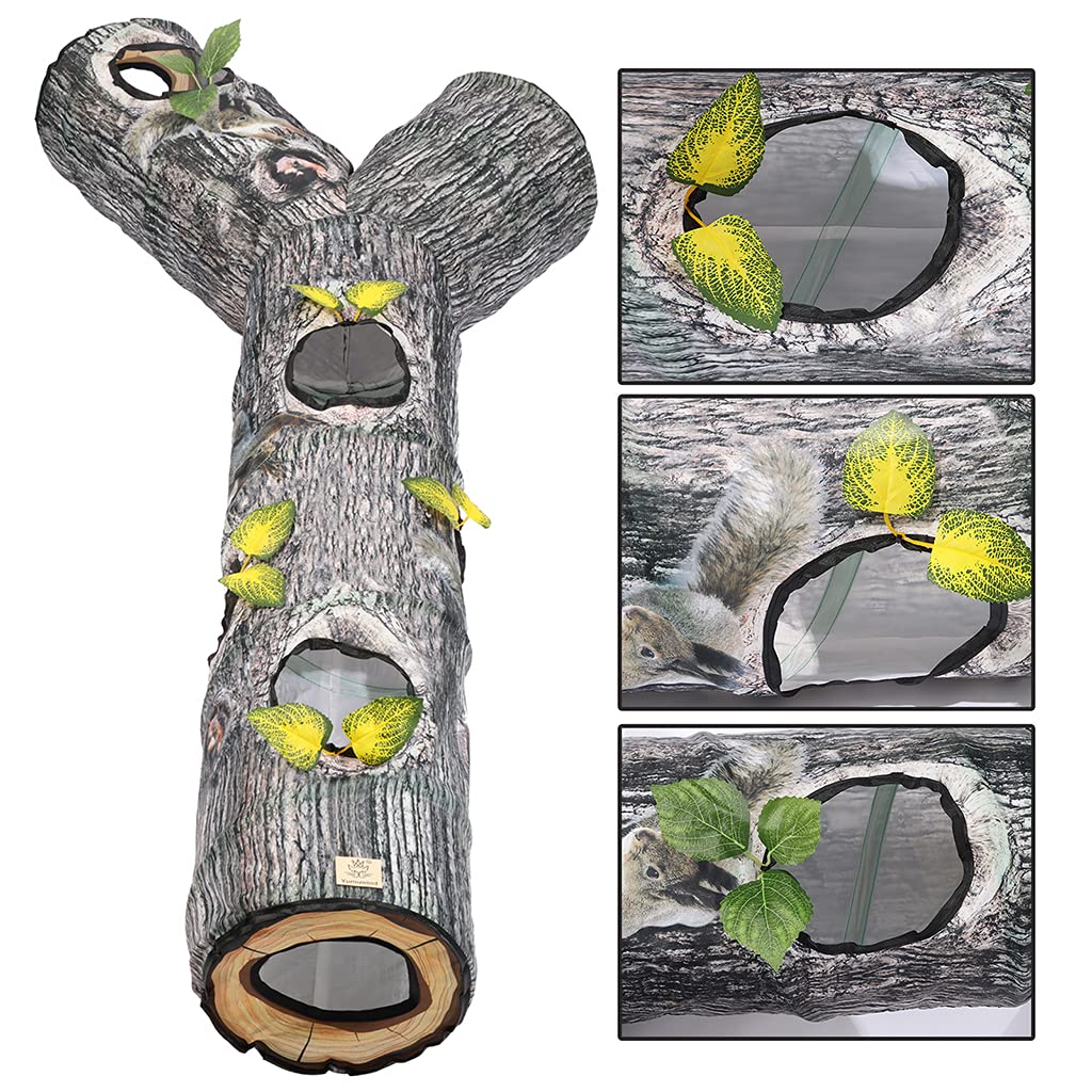 Katzenspielzeug,3-Wege Katzentunnel,Faltbar Katze Spieltunnel,Interactive Tunnel Tube Für Kätzchen, Welpen, Kaninchen, Kleine Hunde,150x65x25cm