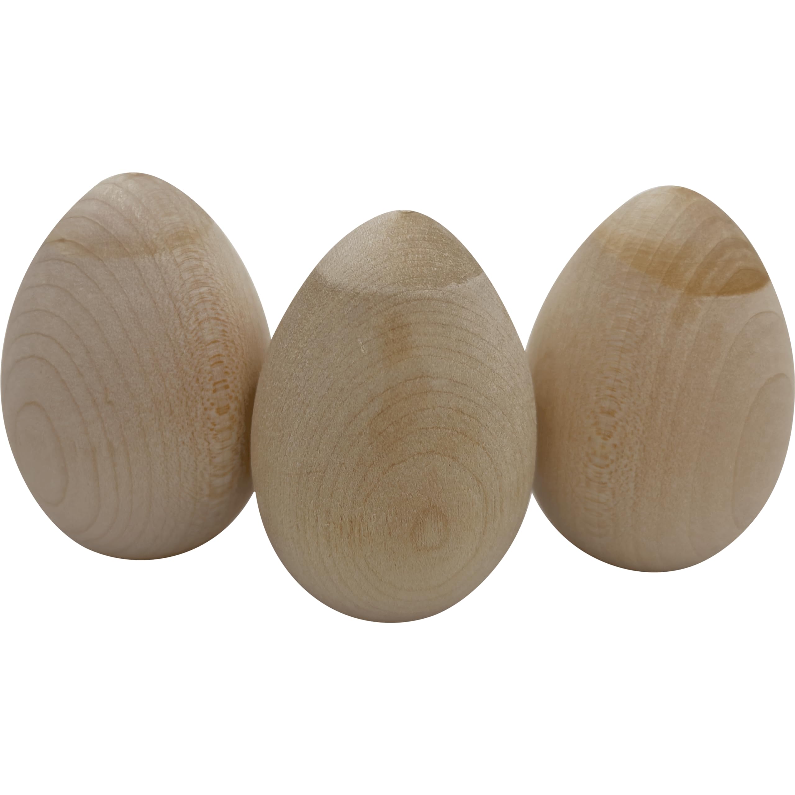 2151 Pk3 Wood Eggs - Natural Chewable Bird Foot Toys, Smooth Surfaces, Easy to Play with, Fun for Birds, Conditions Beaks and Talons, Great for Small to Medium Size Pets Conures Cockatiels Caiques