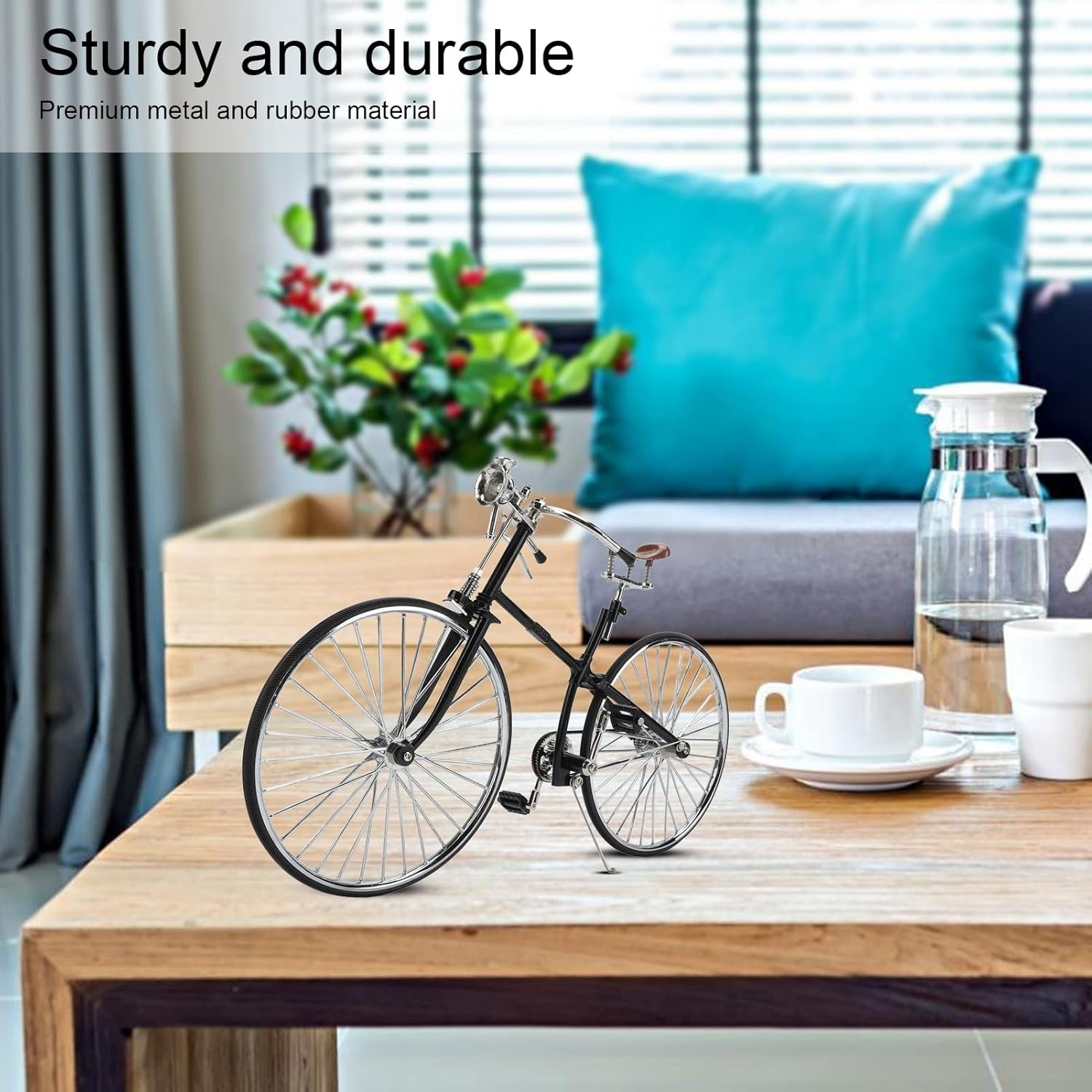 Presentware Style 1:10 Scale Detachable Metal Rubber Tiny Bike Model for Shelf Decoration Birthday Present Table Decoration Bikemodel Retro Bikemodel for Shelf Art Knives Blades