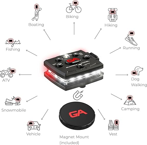 Miniatura 5 de Guardian Angel Elite Micro - Barra de luz de seguridad personal  Linterna magnética de montaje manos libres  Ligera con batería recargable