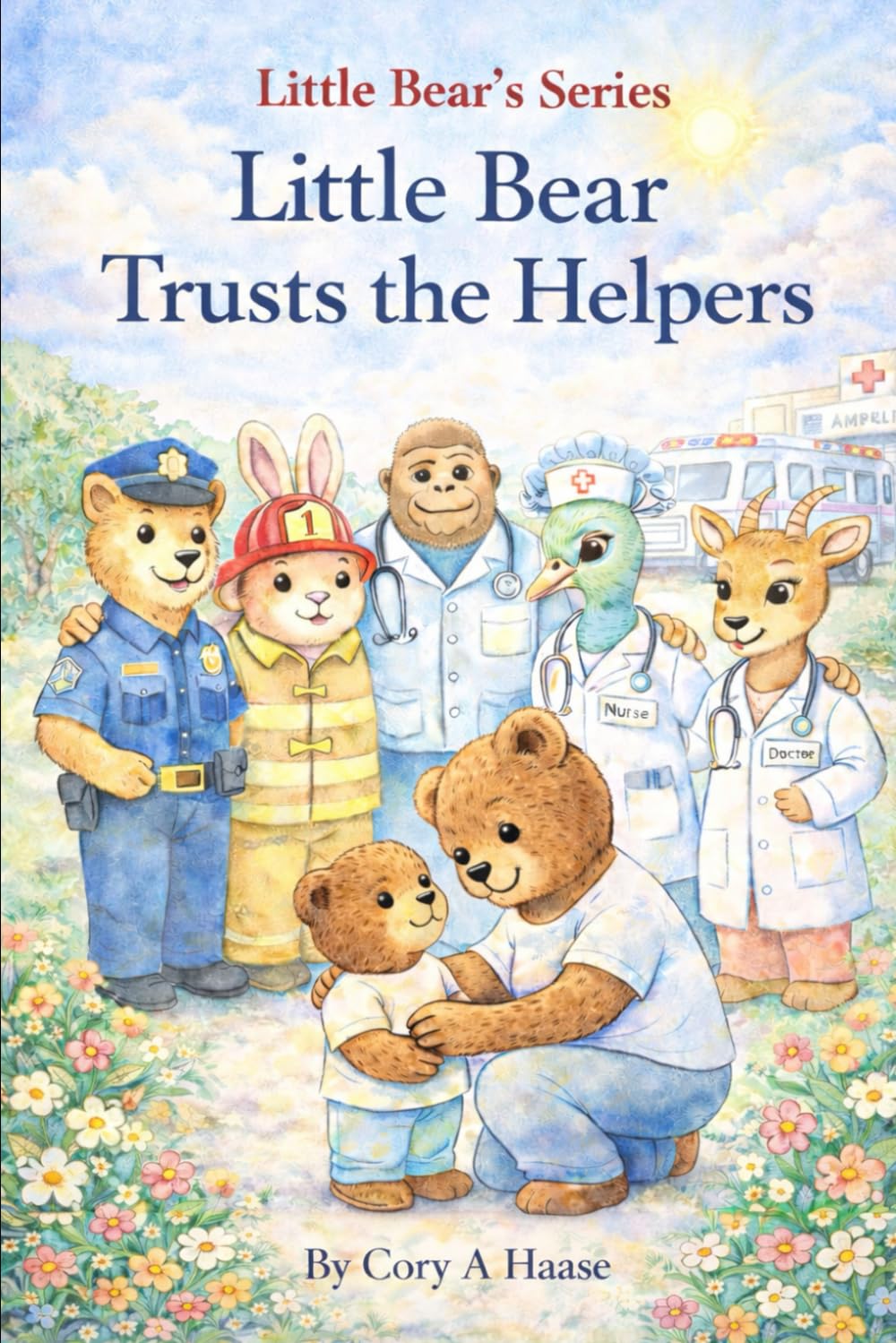 Little Bear Trust the Helpers: A Heartwarming Children's Book About Community Helpers, Police Officers, Firefighters, Doctors, Nurses, and Learning to Feel Safe, Coloring Pages Included in Every Book