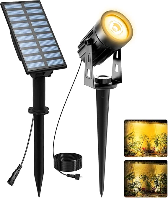 TSUNUS Solar Garden Spot Lights, LED Solar Light Outdoor Waterproof