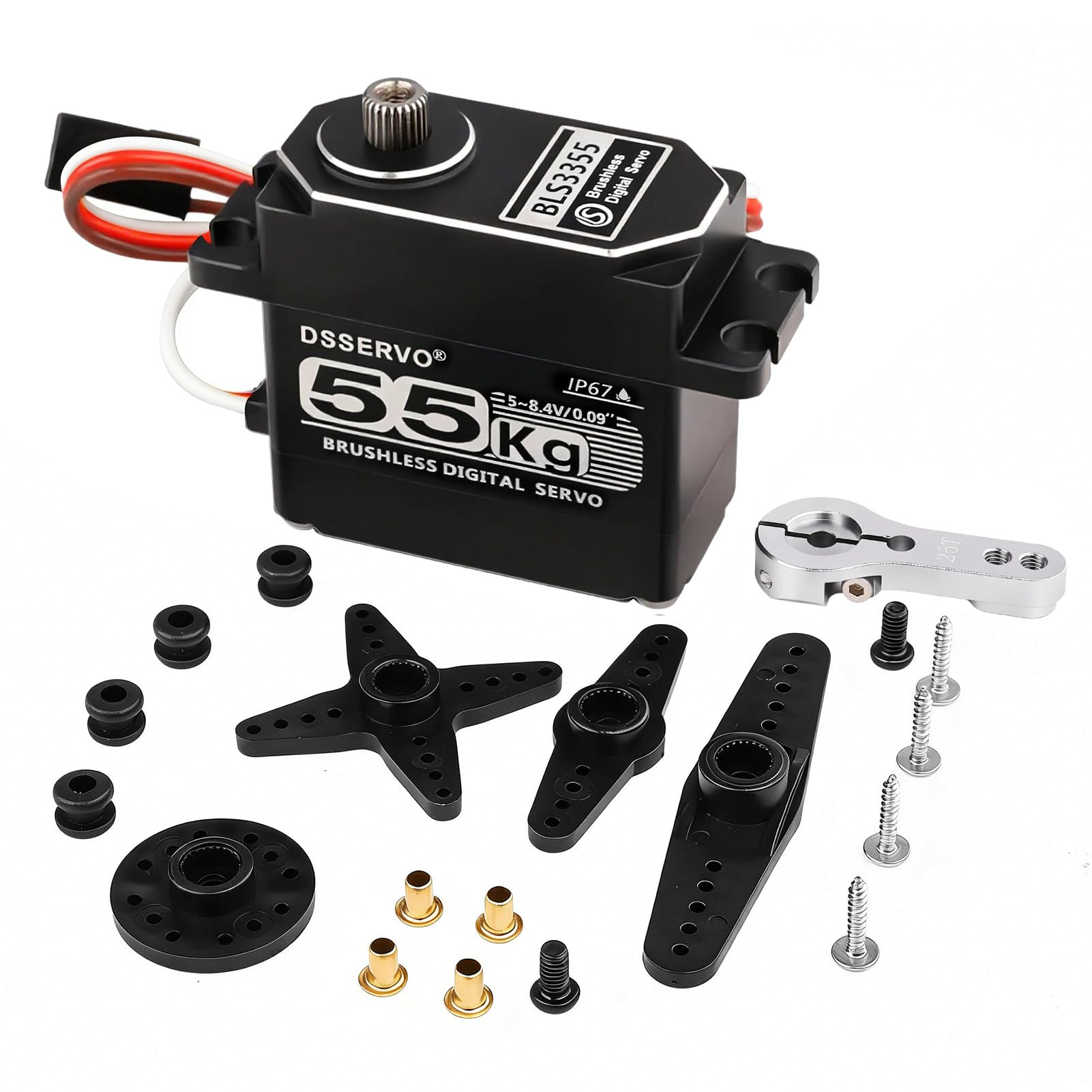 servo DSSERVO De Alto Torque À Prova D'água 60Kg 80Kg 150Kg 1/5 1/6 8
