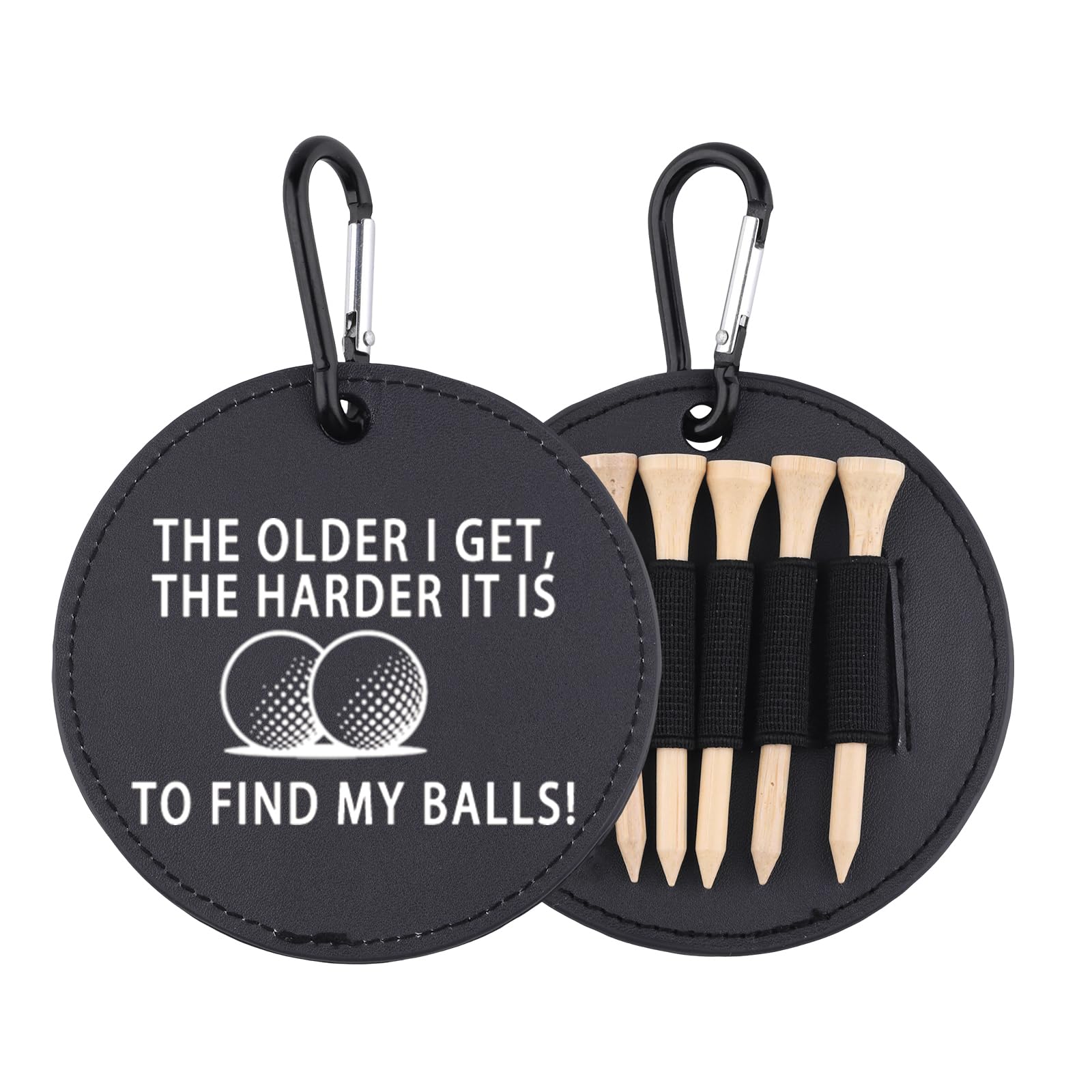 Golf Tees Holder The Older I Get The Harder It is to Find My Balls Golf Tee Tag Gift for Dad (The Older I Get)