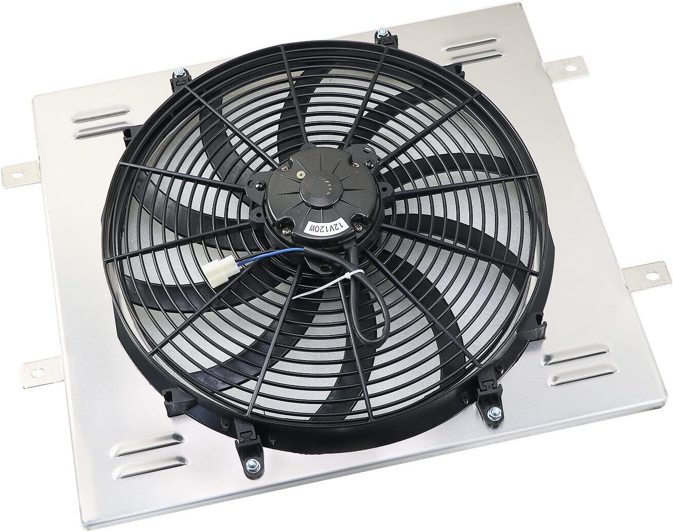 Shroud Fan for Jeep TJ Wrangler Electric Radiator Shroud Fan Kit,16'' Electric Fan+Aluminum Shroud For Jeep Wrangler YJ TJ 2.4L-4.2L L6 1987~2006